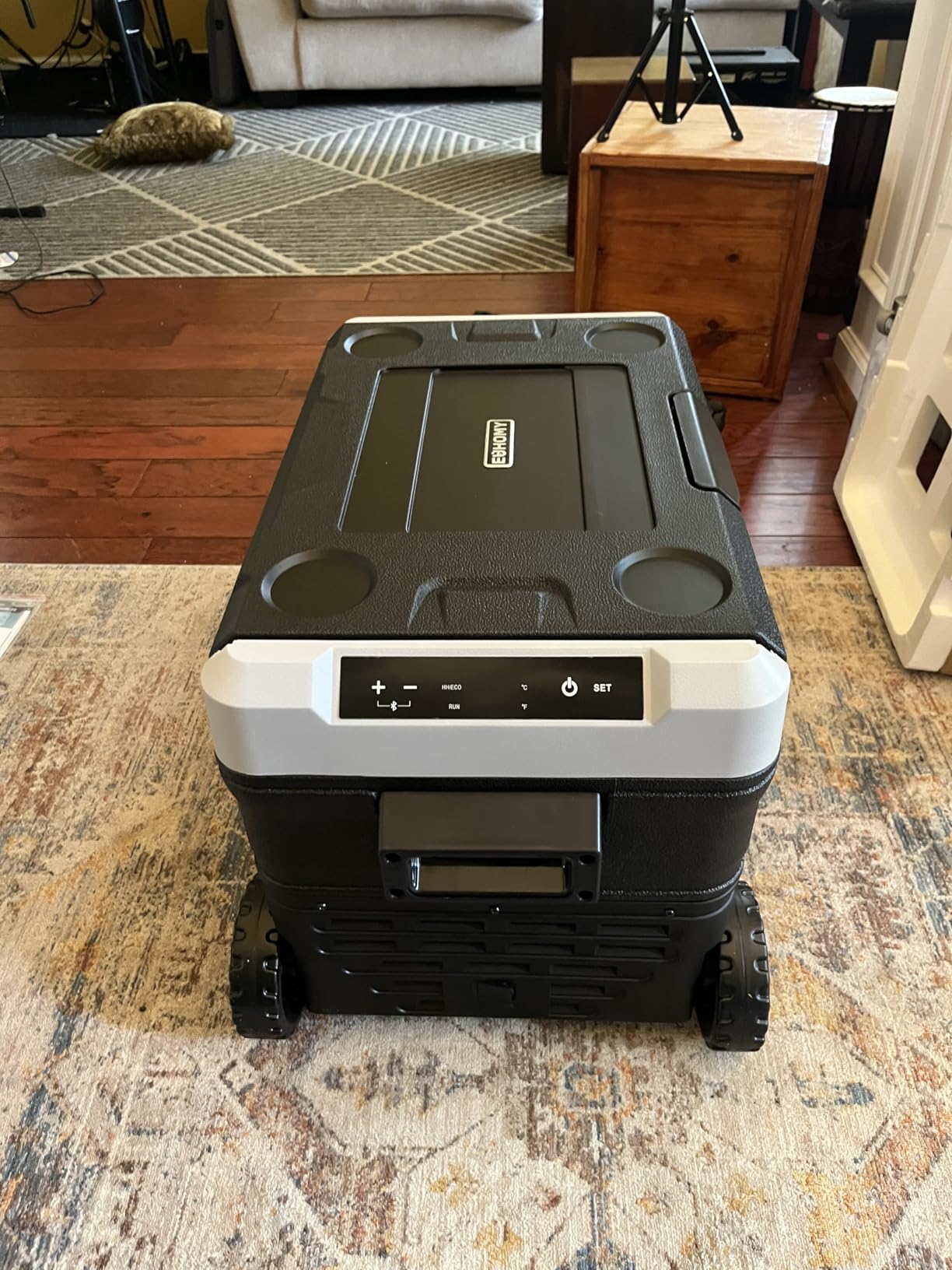EUHOMY 53QT 12 Volt Refrigerator, Portable Freezer for Car, No Ice Needed, 12V and 100-240V, Wheels and Basket Fast Cooling, ECO/MAX Modes, 3-Level Battery Protection, Home and Outdoor Use, Low Noise customer photo 1