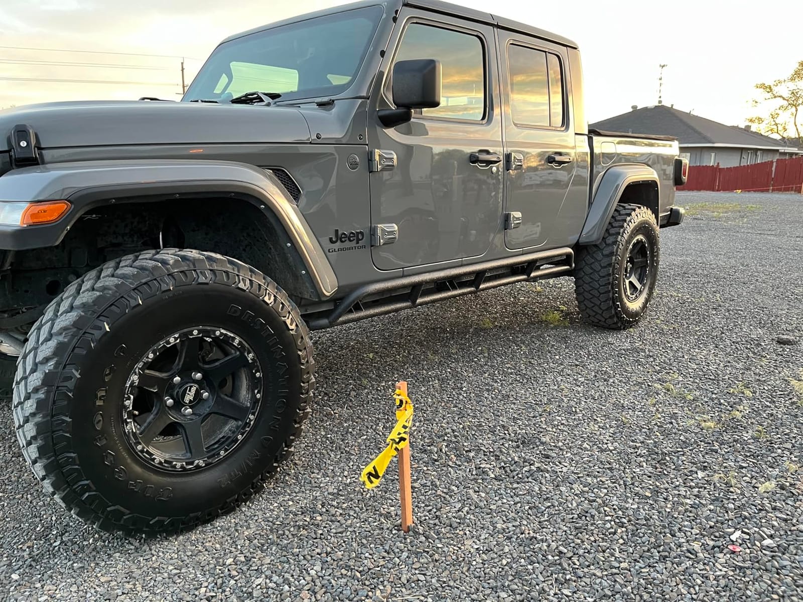 Hooke Road Gladiator Rock Sliders Side Rail Steps Rocker Guards for 2020-2026 Jeep Gladiator JT, Heavy Duty Running Board Nerf Bars for Offroad - 2PCS customer photo 1