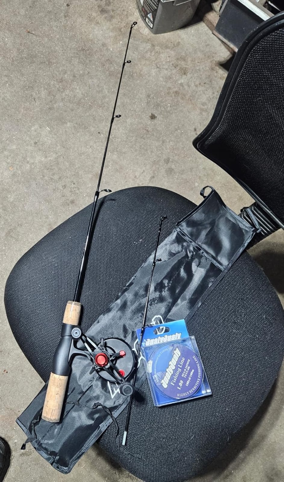 QualyQualy Ice Fishing Rod and Reel Combo 24 inch M/ML Inline Ice Fishing Combos 2 Different Tips for Walleye Perch Panfish and Trout customer photo 1