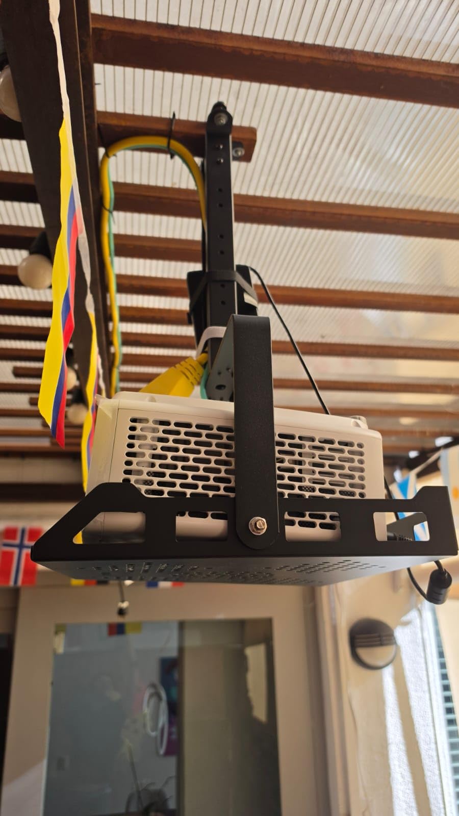 Salange 3-in-1 Projector Mount, Adjustable Height Ceiling/Wall Mount with Tray, Heavy-Duty Stand w Cable Management, Holds Up to 22 lbs, Ideal for Home Theater and Office (Black) customer photo 2