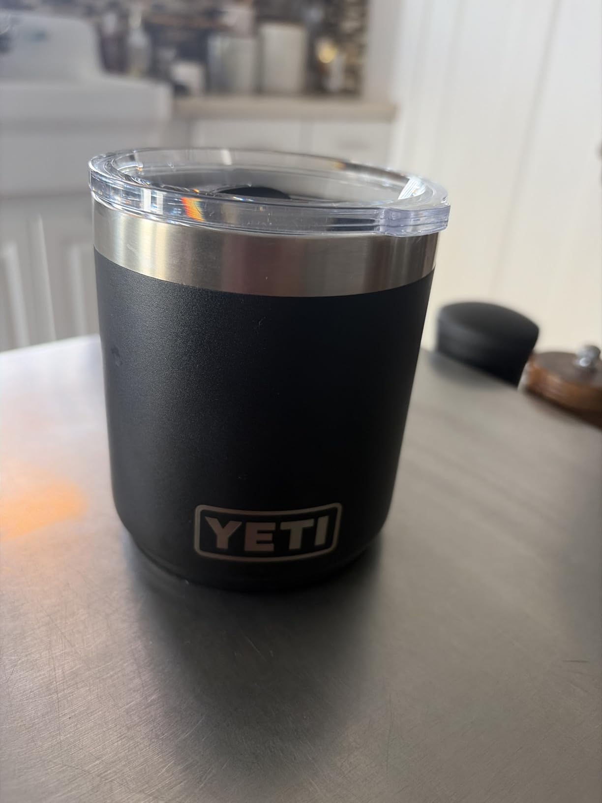 YETI Rambler 10 oz Ceramic Lined Lowball 2.0, Vacuum Insulated with MagSlider Lid, Black customer photo 2