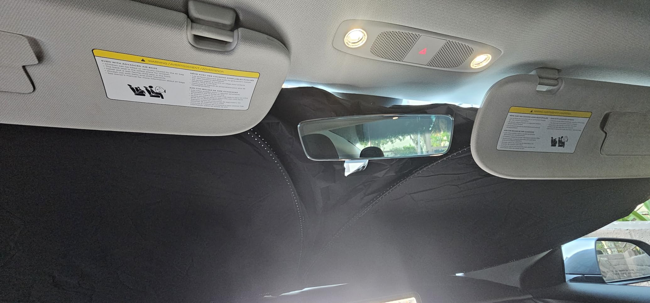 300T Sunshade for Tesla Model Y Model 3, Car Accessories 2026 for Tesla, Front Window Sunshade with Organizer Bag, Gifts for Tesla Owners customer photo 2