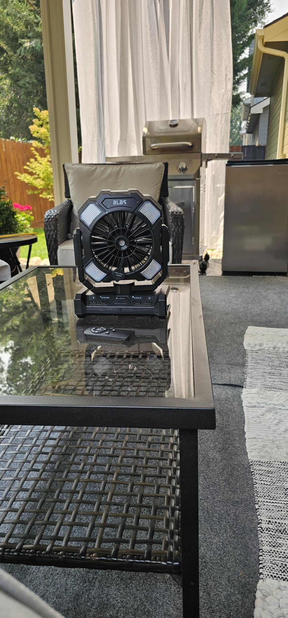 BLBS Misting Fan, Portable Camping Fan with 11oz Water Tank, 160Min Misting, 24000mAh Battery Powered Fans with 4 Speeds, 4 Timers, Light & Hook, Must-Have for Camping, Fishing, Beach & Hiking customer photo 1