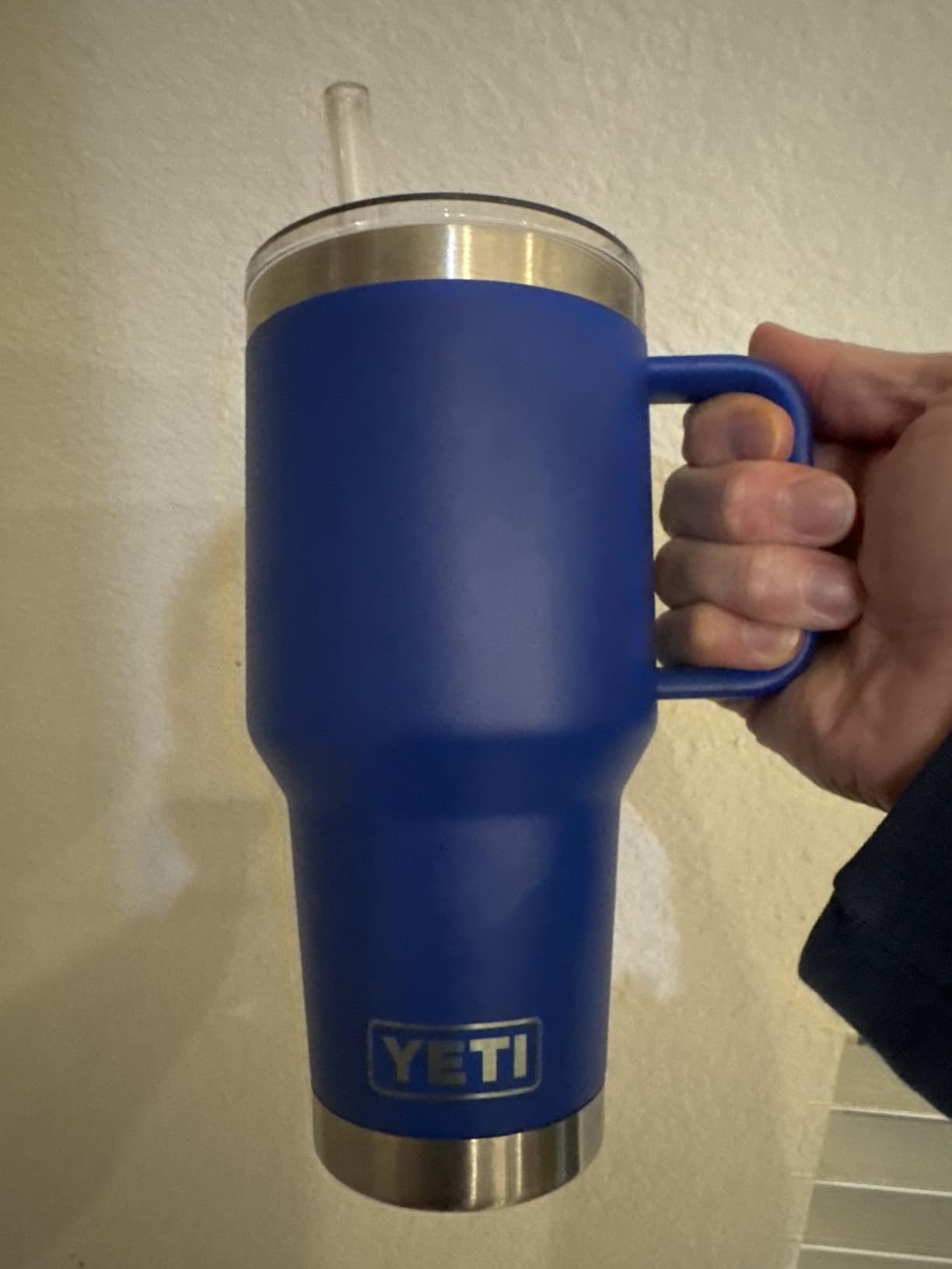 Rambler 35 oz Straw Mug 2.0, Navy | Double-Wall Vacuum Insulated Travel Mug, Cupholder Compatible, Reusable Straw, Comfortable Grip Handle, Dishwasher Safe customer photo 2