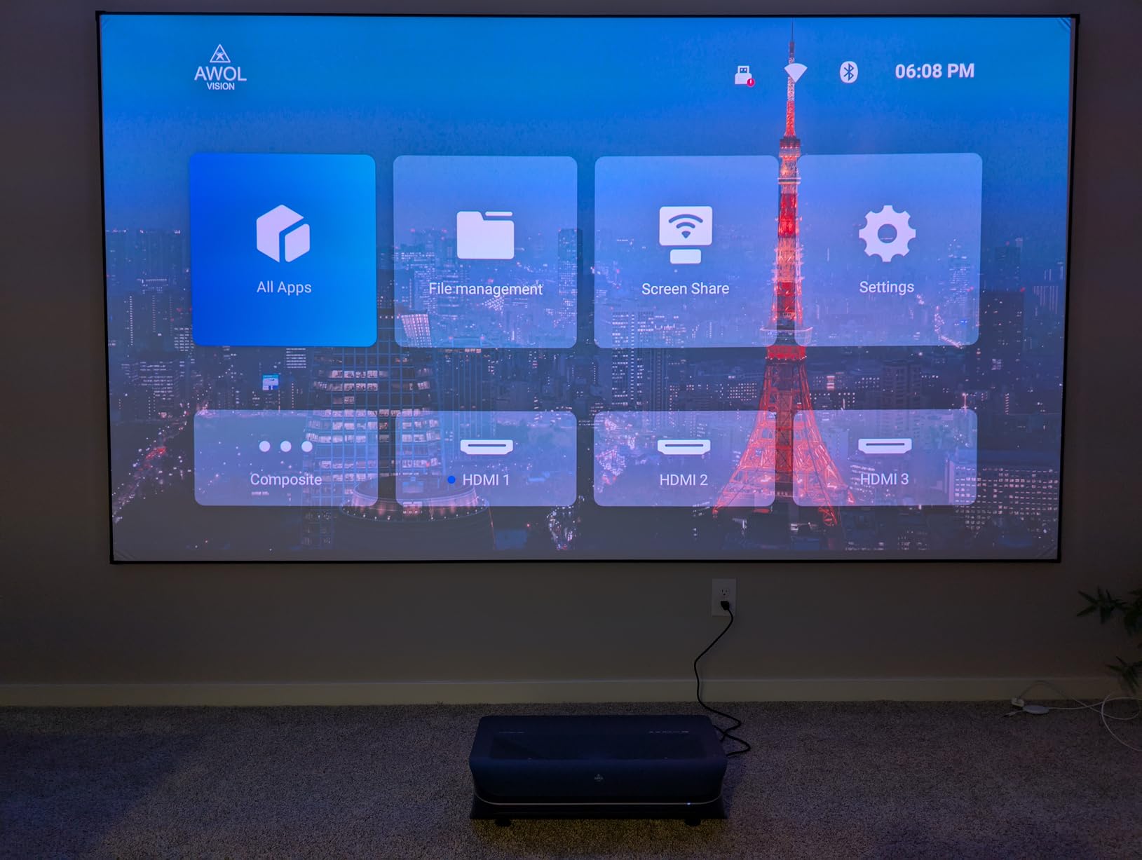 AWOL VISION Aetherion Max 4K Projector, Triple Laser UST Projector, 3300 ISO Lumens, Daytime Viewing, PixelLock 200