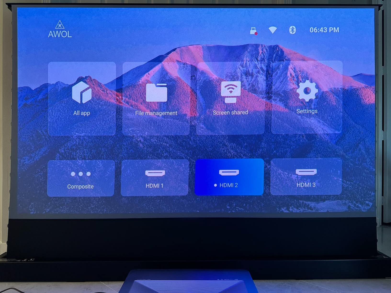 AWOL Aetherion Pro 4K Projector, 2600 ISO Lumens Short Throw, Google TV, PixelLock Clarity, 6000:1 Native Contrast UST Projector, Anti-RBE, 4K 200