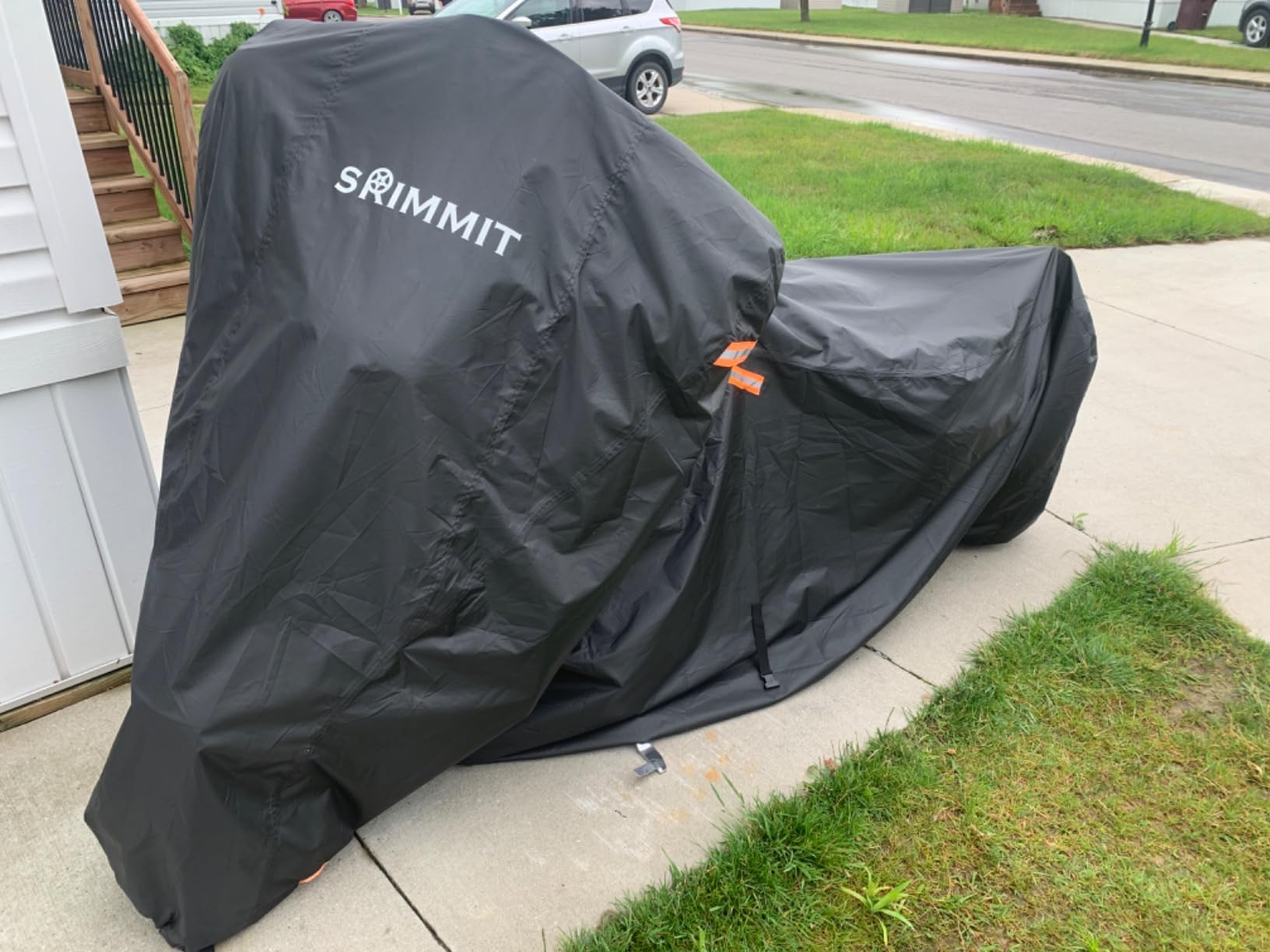 420D Motorcycle Cover Waterproof, Heavy Duty Nano Coating Rain UV,3XL | 8000MM Waterproof, 420D Oxford Heavy Duty, Nano Coating UV, 5 Reflective Strips, Air Vents, for Cruiser Touring Dirt Bike customer photo 1