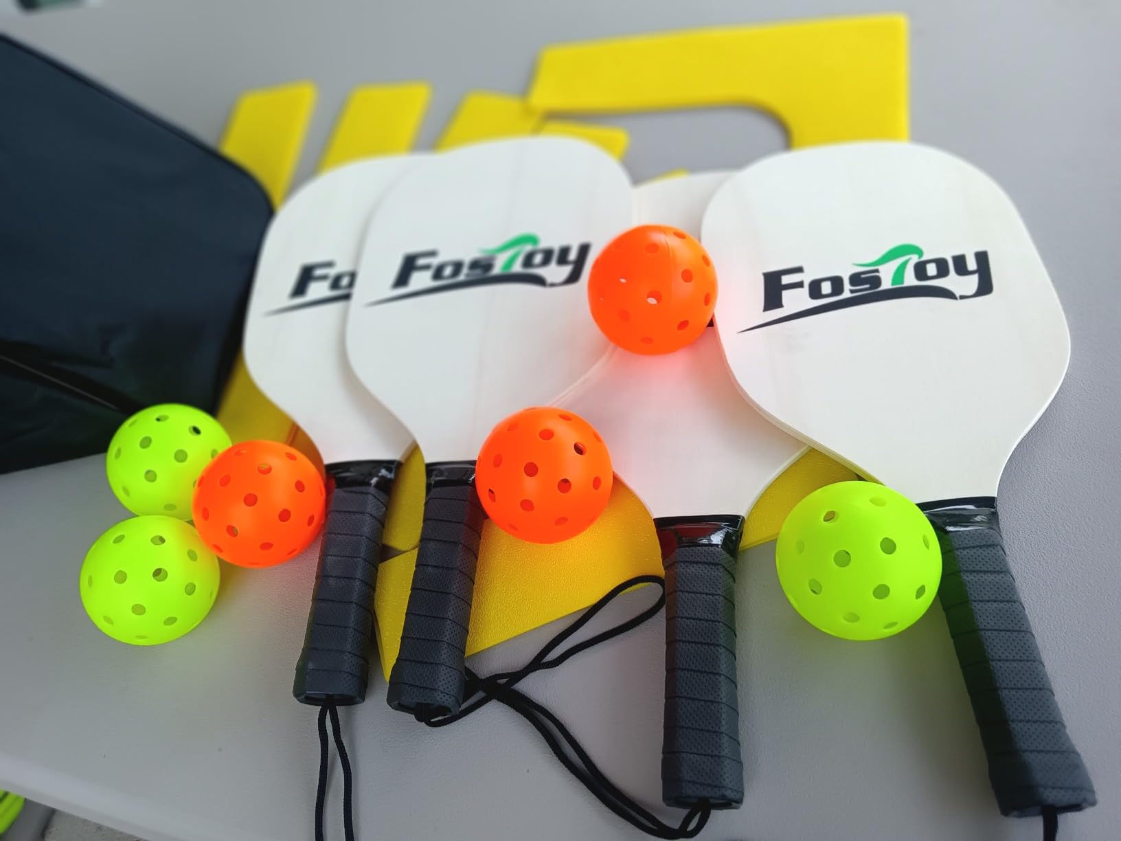 Fostoy Pro Aluminum Pickleball Net, Tournament Size, Dual Tensioning System | Anti-Sag, Locking Wheels, 22FT Pickleball Net Heavy-Duty Frame, with Carry Bag for Indoor/Outdoor & Driveway, Easy Setup customer photo 2