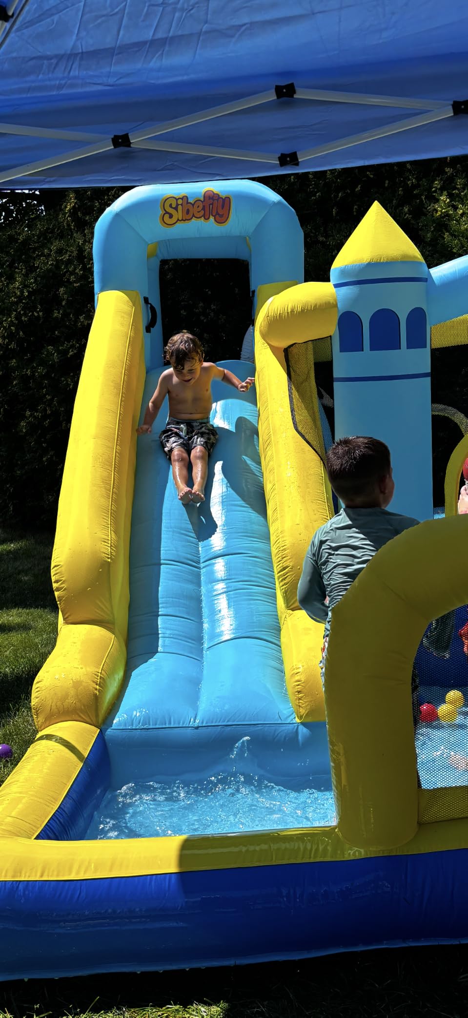 Bounce House, 8-in-1 Gameplay Mode Inflatable Bounce House for Kids | Sturdy and Durable Bouncy House with Blower, Bouncy Castle with Slide, Great for Indoor, Outdoor & Backyard, Birthday Parties customer photo 2