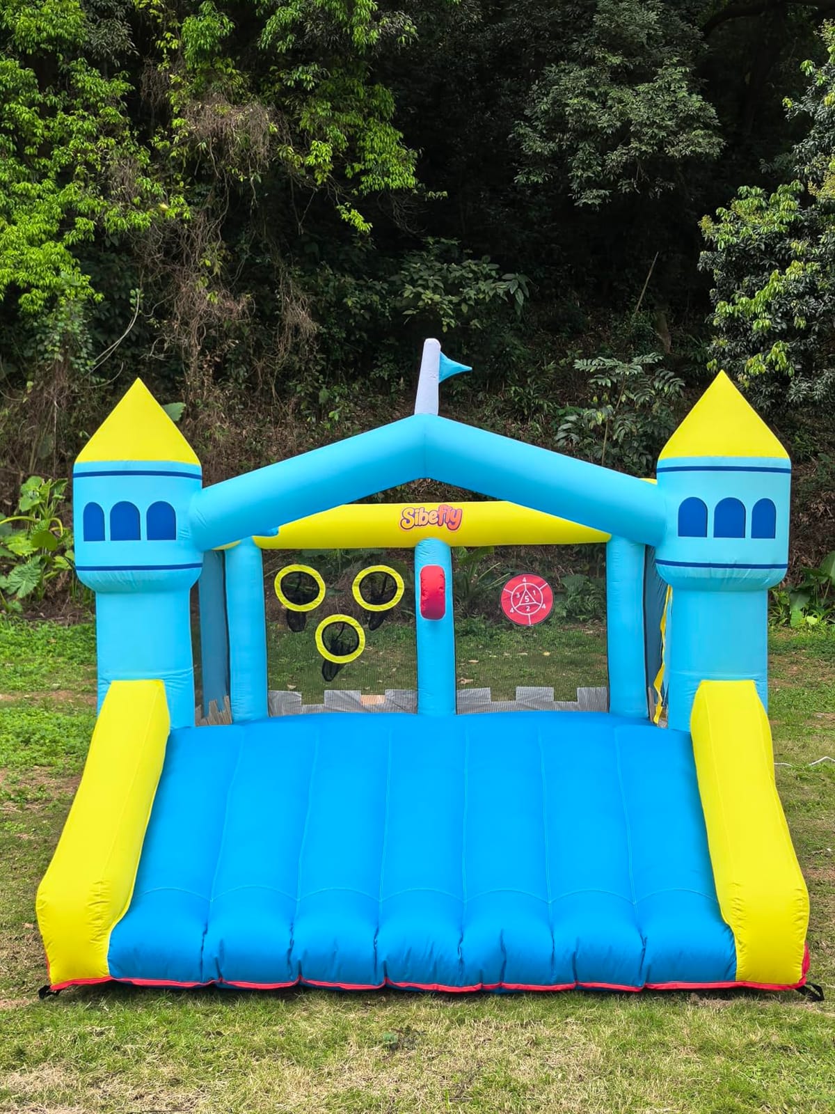 Bounce House, 6-in-1 Play Mode Inflatable Bounce House for Kids | High Elasticity Bouncy House with 480W Blower, Bouncy Castle with Wide Slide for Indoor, Outdoor, Christmas, Birthday Parties customer photo 2