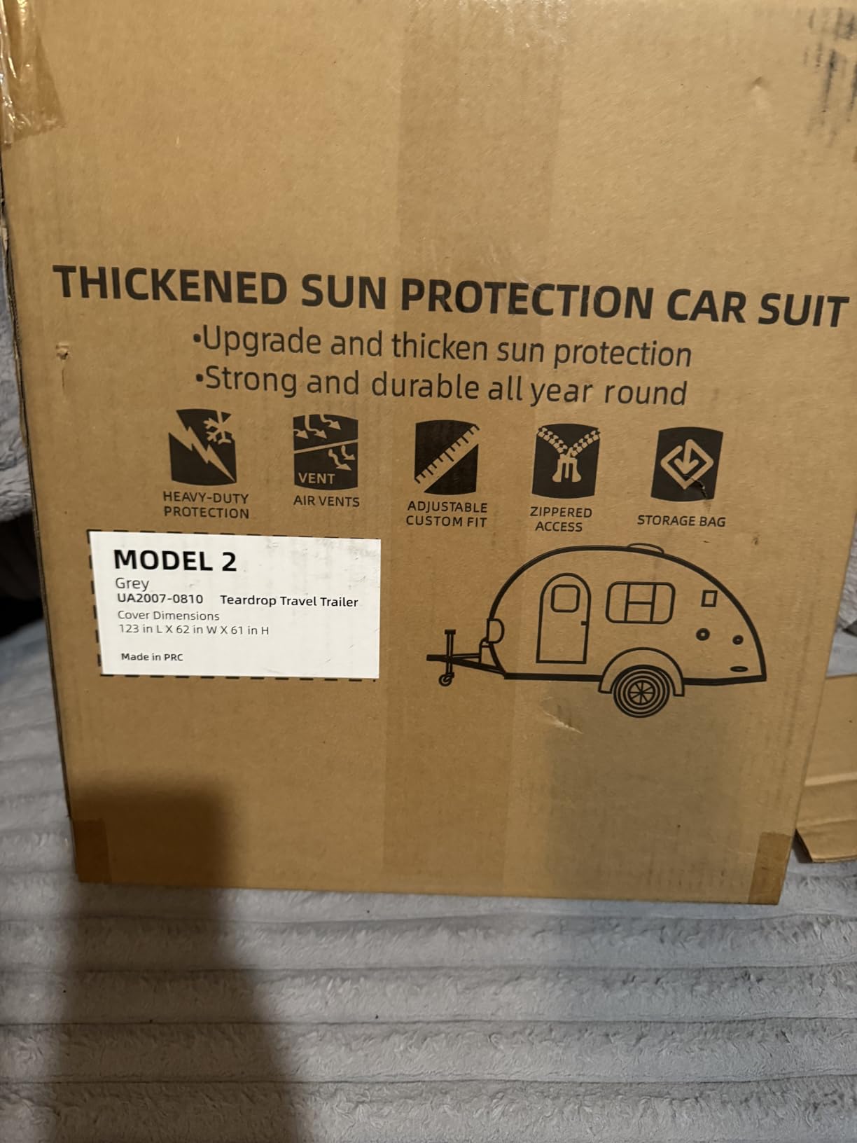 Umbrauto RV Cover 27-30ft: 9 Layers Travel Trailer Cover, Waterproof Camper Cover, Toy Hauler Cover with Tongue Jack Cover, Extra Windproof Ropes, Gutter Covers customer photo 1