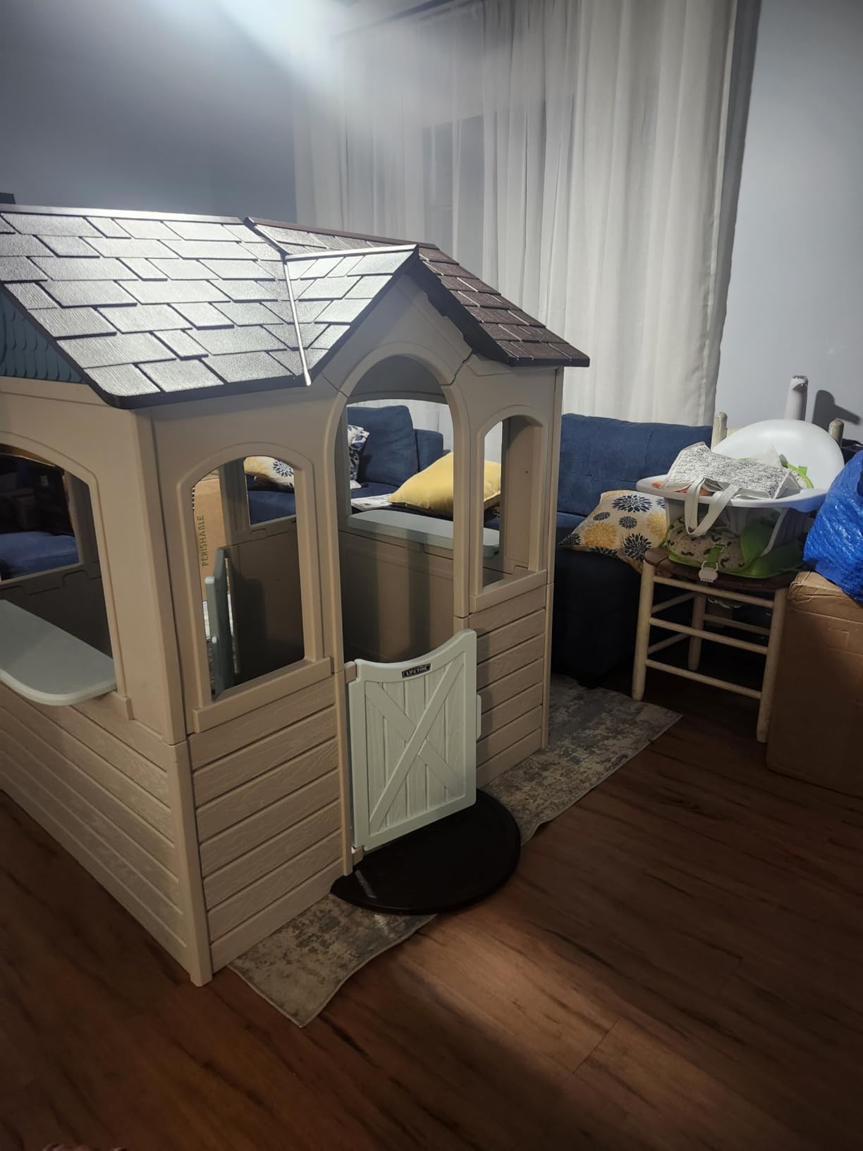 Lifetime Indoor Outdoor Kids Playhouse, Two Store Windows & Farm-Style Half Doors, Spacious Interior, Easy Snap Together No Tools Assembly, Durable Low-Maintenance Construction for Ages 3-8 customer photo 1