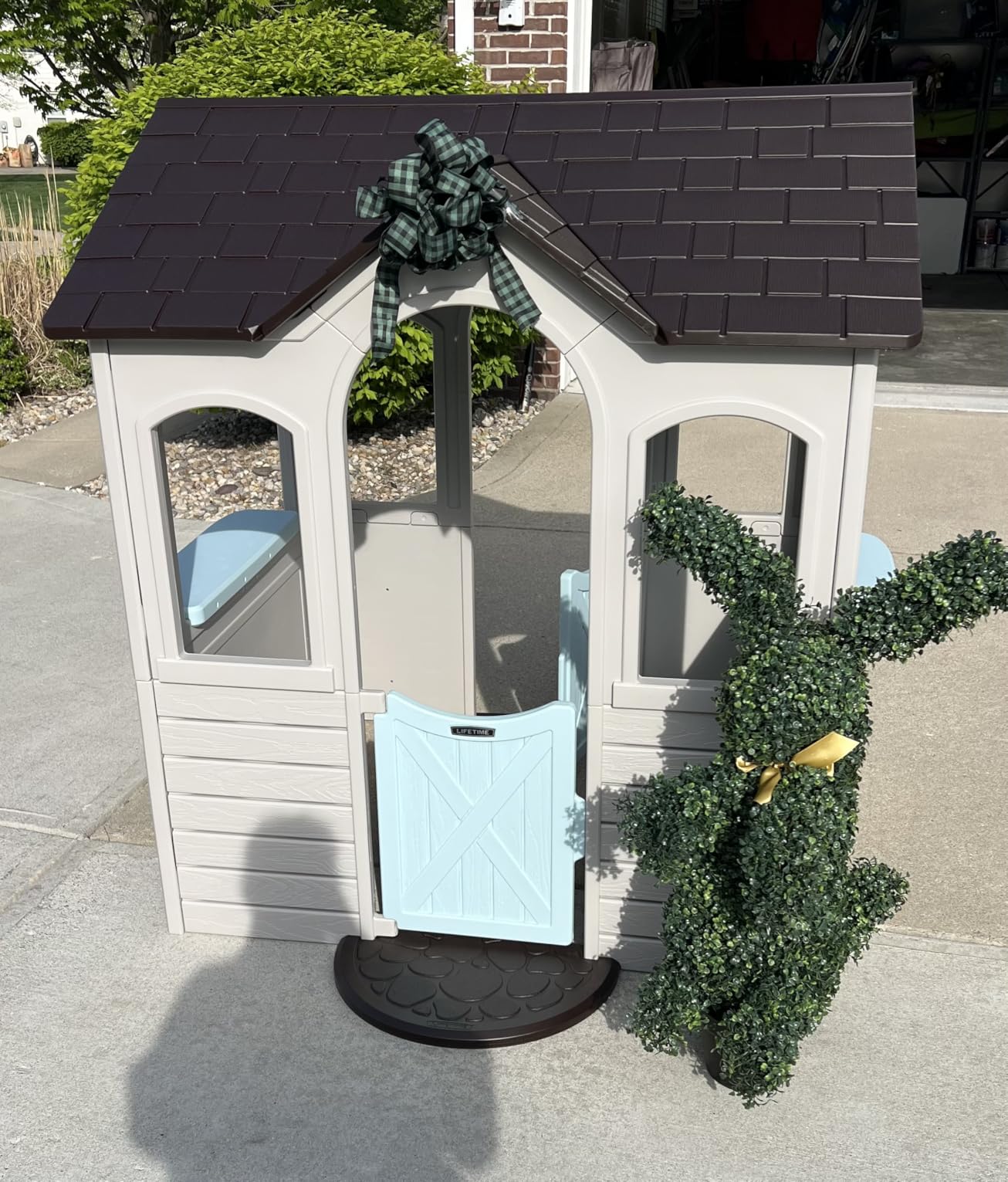 Lifetime Indoor Outdoor Kids Playhouse, Two Store Windows & Farm-Style Half Doors, Spacious Interior, Easy Snap Together No Tools Assembly, Durable Low-Maintenance Construction for Ages 3-8 customer photo 2