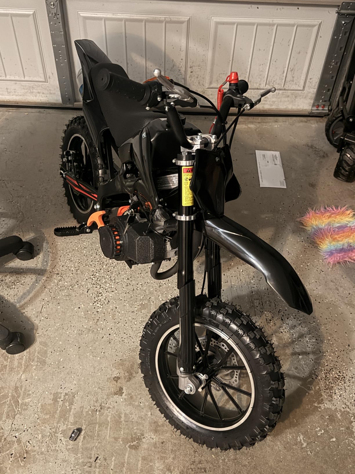 Kids 50cc Dirt Bike,2-Stroke Gas Dirt Bike,Black,CPC Listed | Kids Dirt Bike for 8-14 with Front Rear Disc Brakes,10In Off-Road Tires,Shock Absorption,Seat Height 23.6in,Max Speed 40Mph customer photo 2