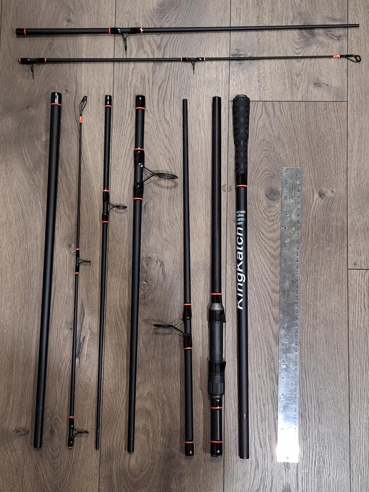 Surf Fishing Rod 9'/10'/11'/12', Carbon Fiber Graphite Spinning Rod 3-Piece Travel Rod with 2 Tips, Includes Pompano Rig & High-Strength Wire Leaders for Saltwater Beach Surf Casting customer photo 2