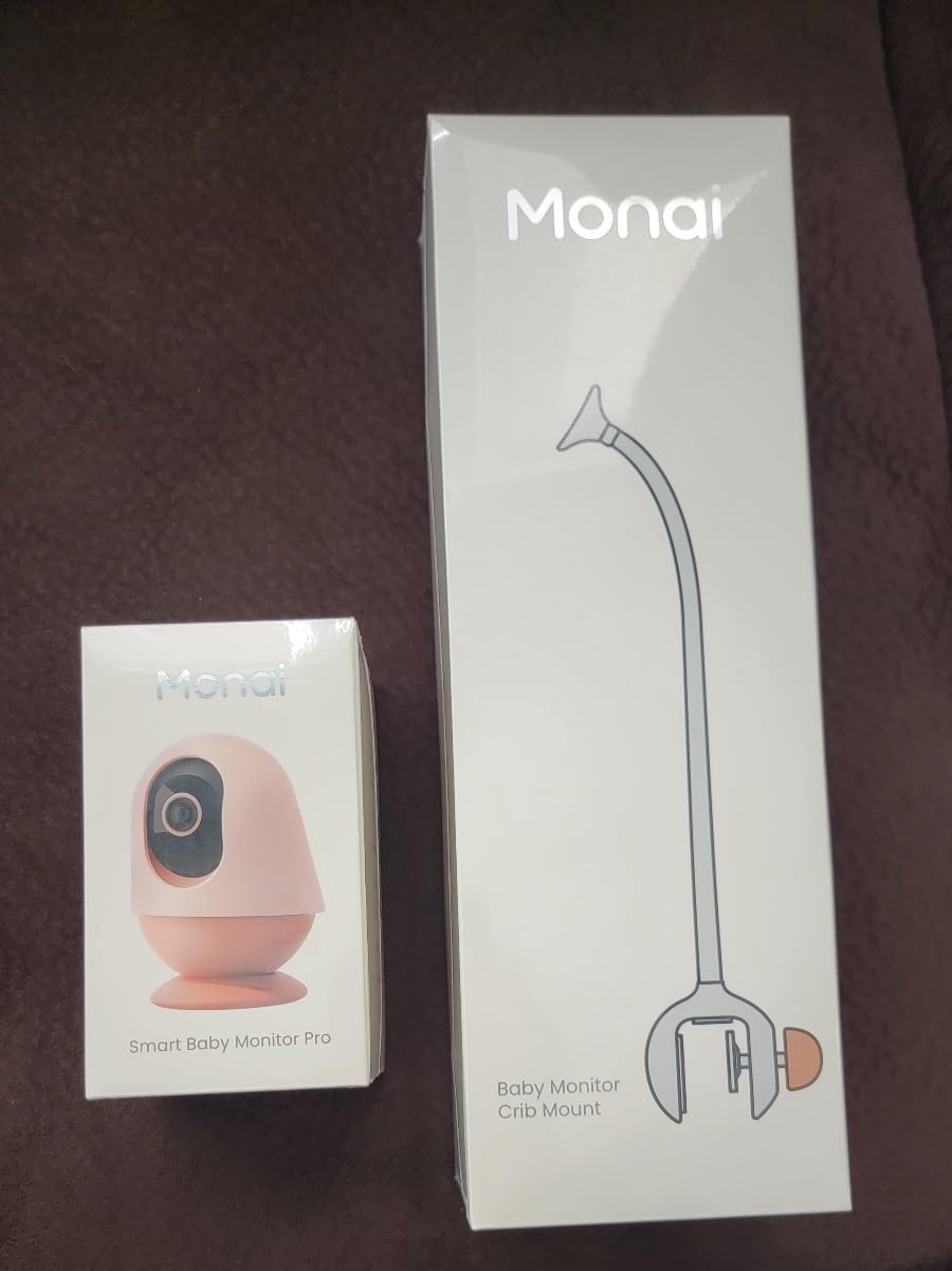 Monai Pro 4K Smart WiFi Baby Monitor with Camera and Audio, Mount, AI App, Night Vision, Cry Detection, No Subscription, 32GB Local Storage, Covered-Face Alert, Danger-Zone, Auto-Track customer photo 2
