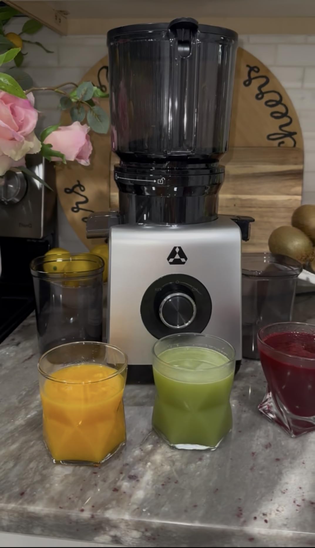 AAOBOSI 3-in-1 Cold Press Juicer Machine, 6.5