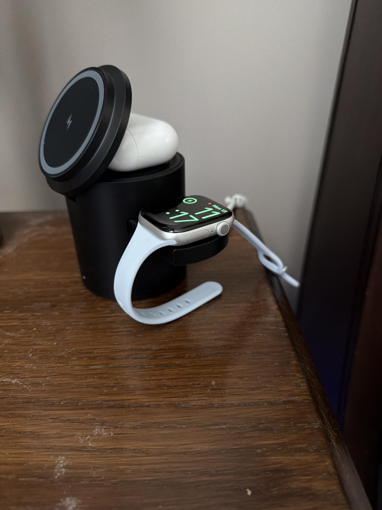 Foldable Magnetic 3 in 1 Wireless Charger Stand for iPhone Watch AirPods customer photo 1