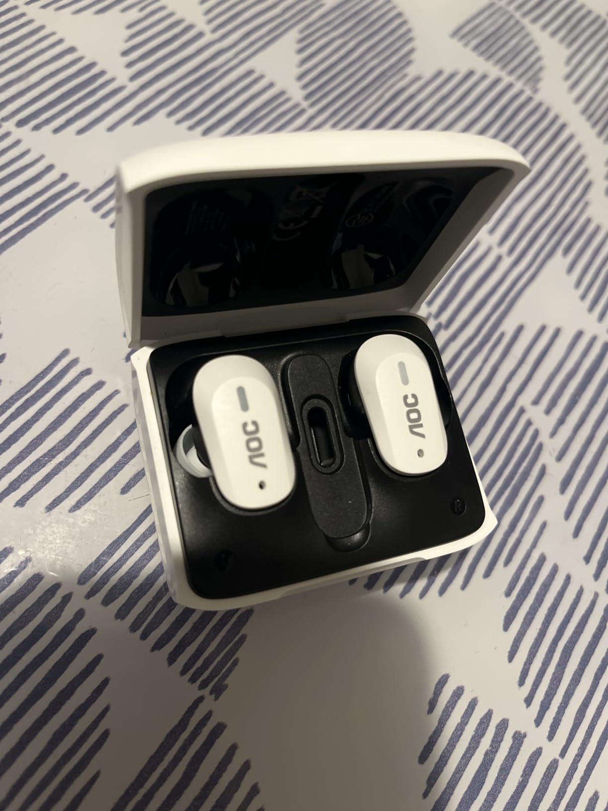 AOC ACT3512 Wireless Gaming Earbuds for PS5 PC Switch, 2.4GHz USB-C Dongle & Bluetooth 5.3 Headphones, 20ms Ultra-Low Latency, Noise Cancelling Mic, 32H Playtime in-Ear Gaming Headset | 20ms Ultra-Low Latency, Noise Cancelling 4 Mic, 32H Playtime in-Ear Gaming earbuds, Bluetooth 5.3 Headphones customer photo 1
