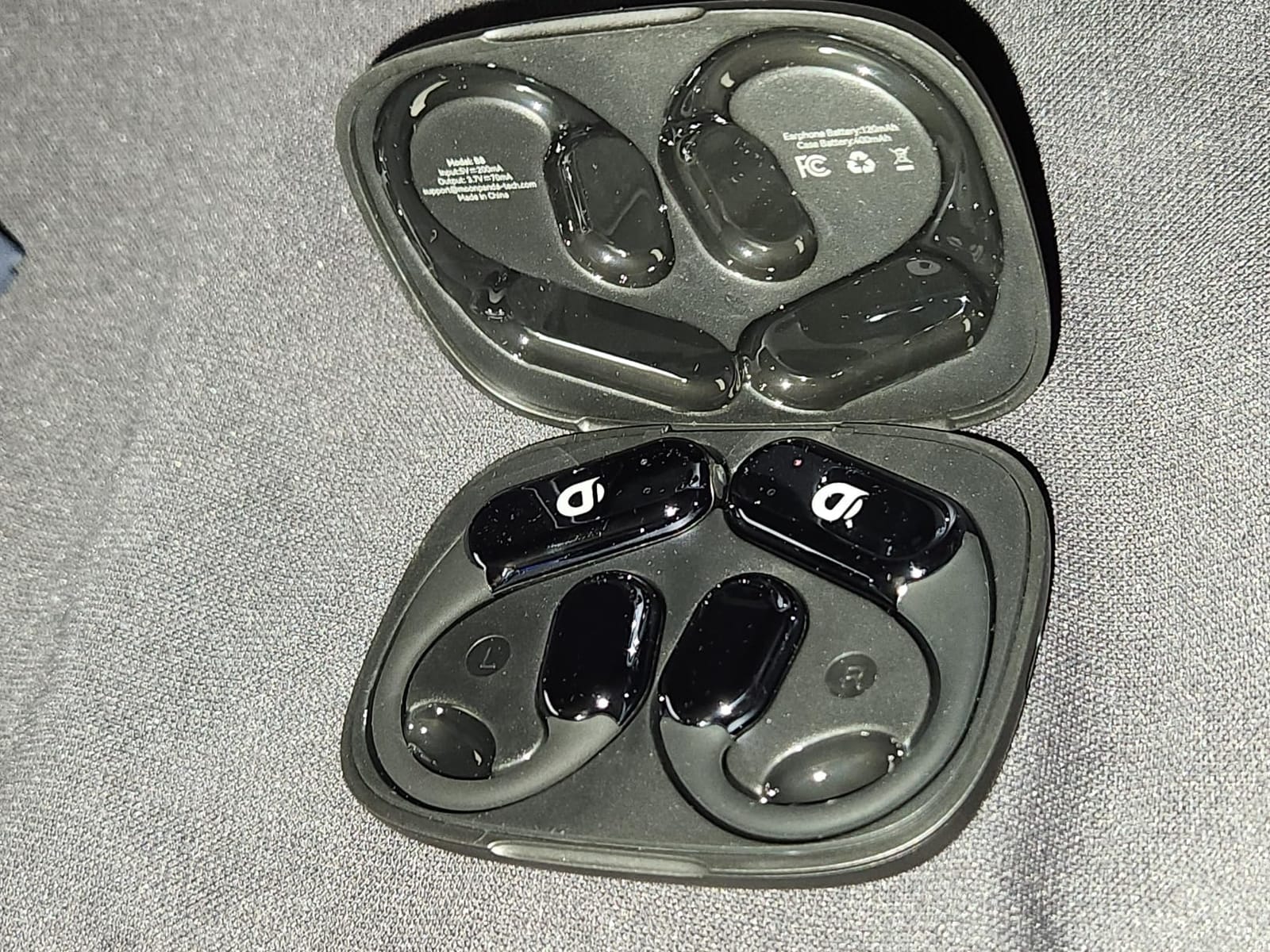 DEMICEA True Wireless Bone Conduction Earphones, OWS Open Ear Headphones with Earhooks, Bluetooth 5.3, Up to 60H Playtime with Case, IP68, AAC/SBC, for Cycling Yoga Workouts customer photo 2