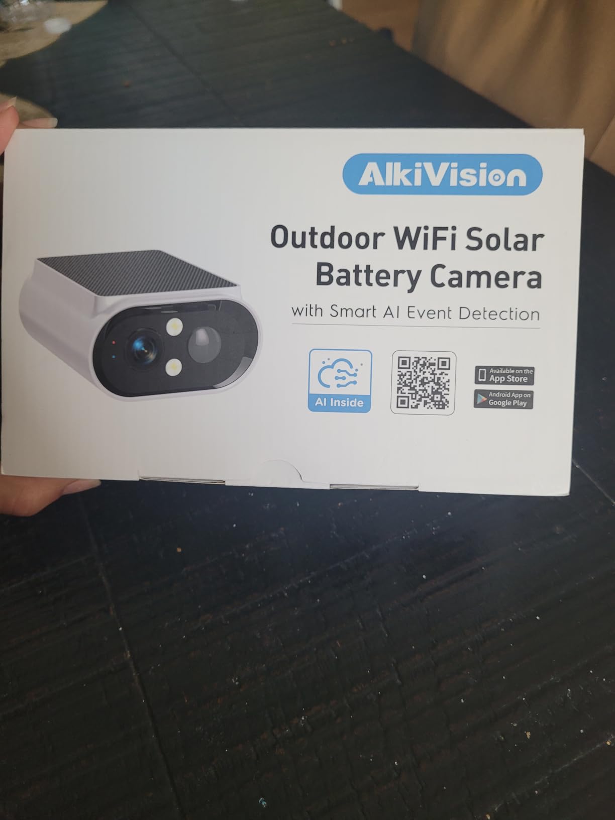 AlkiVision Solar Security Cameras Wireless Outdoor - 2K Night Color Vision Cameras for Home Security, AI Motion Detection, 360 View, Spotlight, 2-Way Audio, Siren, IP67 Waterproof, SD/Cloud Storage customer photo 1