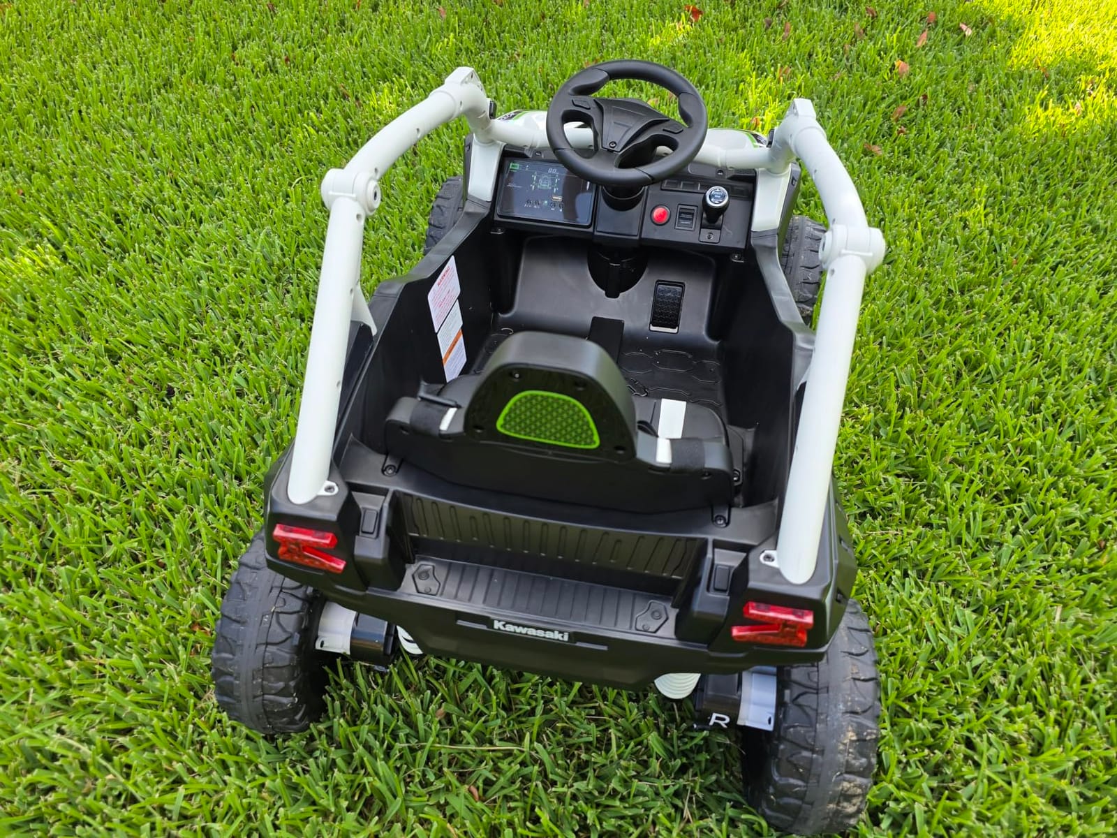 Kawasaki Licensed 24V Ride On UTV for Kids 3-6 Years, Blue | EVA Rubber Tires, 4WD Electric Car, With Remote, 4 Wheel Suspension, Max Speed 3.5 MPH, Max Load 66 Lbs customer photo 2