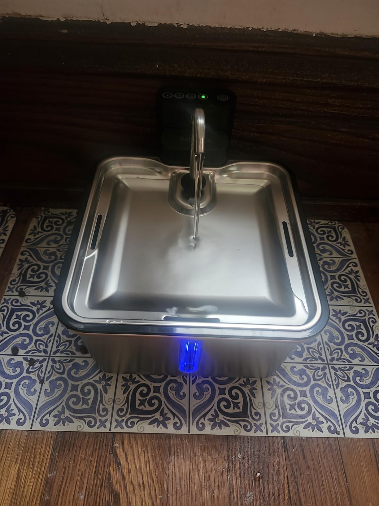 PETALPAW Wireless Cat Water Fountain, Water & Battery Separation, Faucet Design | Cat Fountain Stainless Steel, 4000mAh, 3.5L Cordless Pet Water Dispenser for Indoor Cats & Small Dogs, Silver customer photo 2