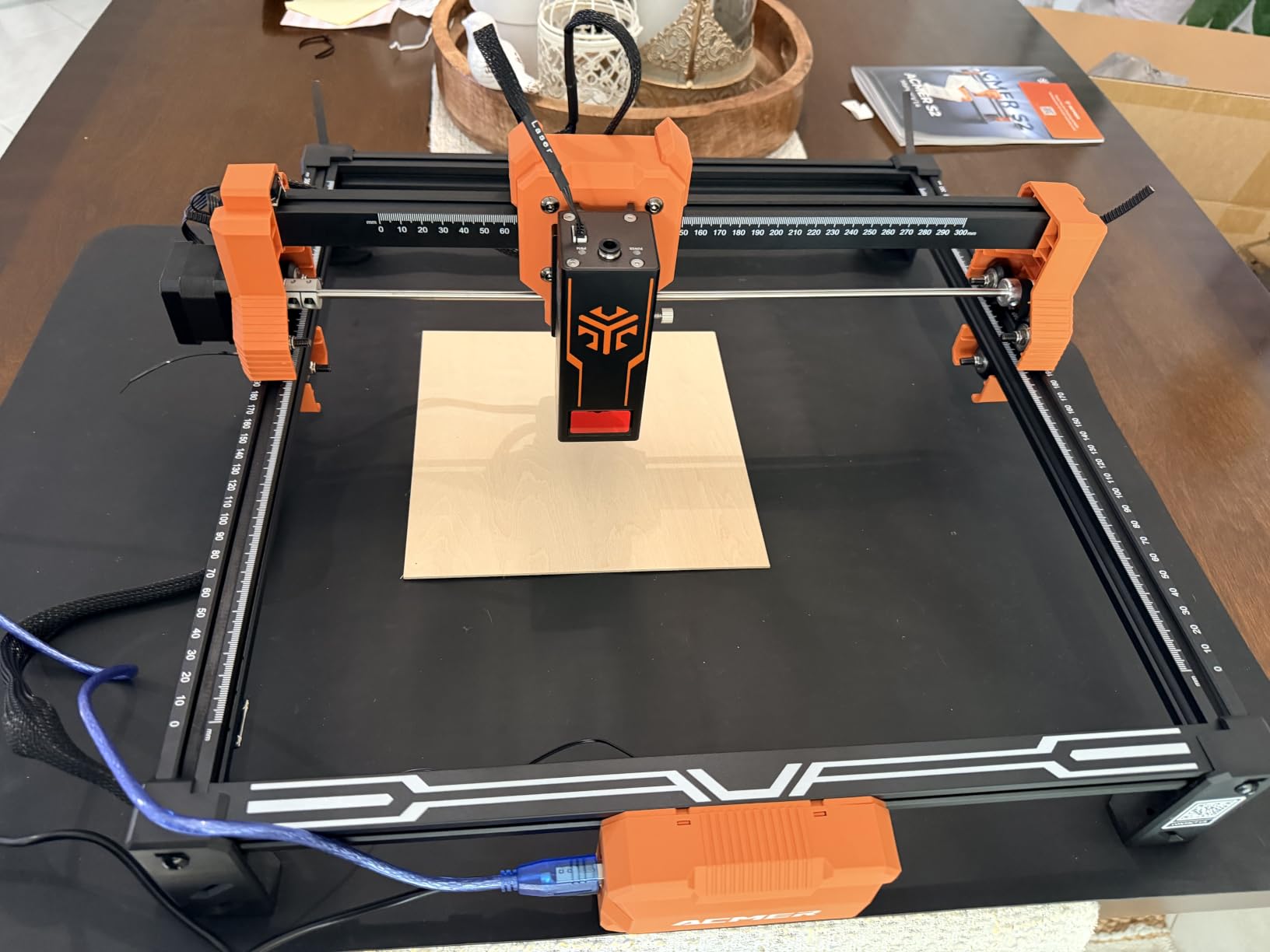 ACMER Laser Engraver Machine, Upgrade S2 12000mW Laser Cutter | 0.01mm Precision, 300x300mm Engraving Area, 10000mm/min Speed, for Wood, Metal, Acrylic, Leather, DIY & Education customer photo 1