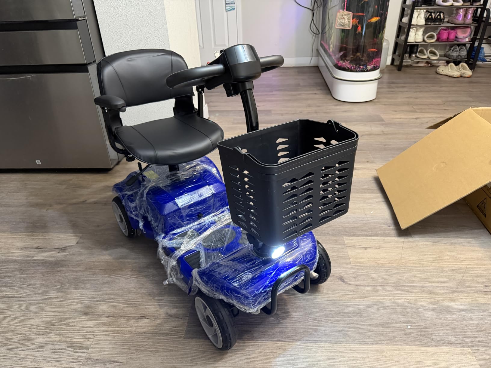 4 Wheel Mobility Scooters for Seniors& Adults, 20 Miles, 6.2 MPH | All Terrain Powered Mobility Scooters, Lightweight Foldable Mobility Scooter with LED Headlight&Front Basket customer photo 1