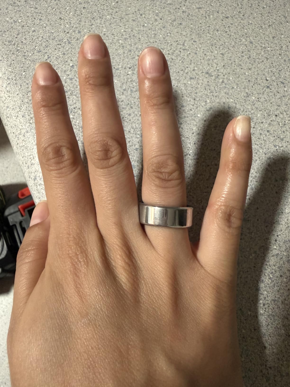 Smart Ring Health Tracker for Women & Men, Sleep Exercise Health Monitoring, iOS/Android Compatible, IP68 Waterproof, No Subscription Required, 5-Day Battery Life (Silver, 7) customer photo 2