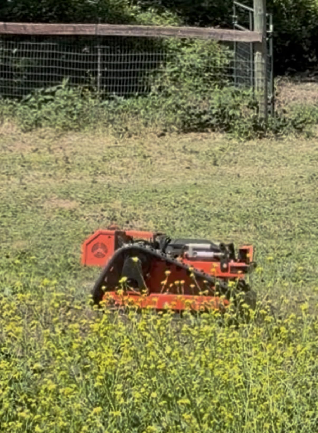 INFRONT Remote Control Lawn Mower - All Terrain Tracks, 45° Slope Climbing, Gas Electric Hybrid, High Power Strong Mower customer photo 1
