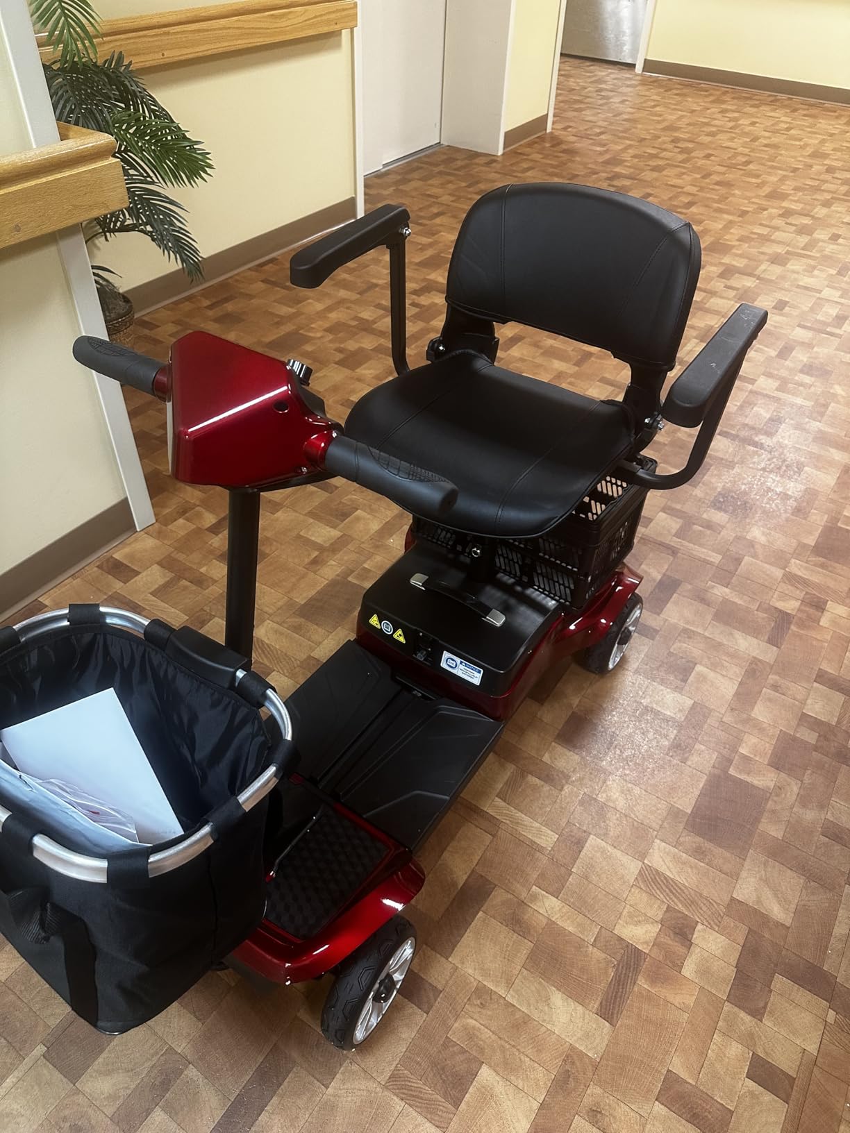 Foldable 4-Wheel Mobility Scooter for Adults - Portable Motorized Scooter with 330 lbs Capacity, Detachable Battery, Dual Baskets, Cup & Phone Holder, Pink customer photo 1