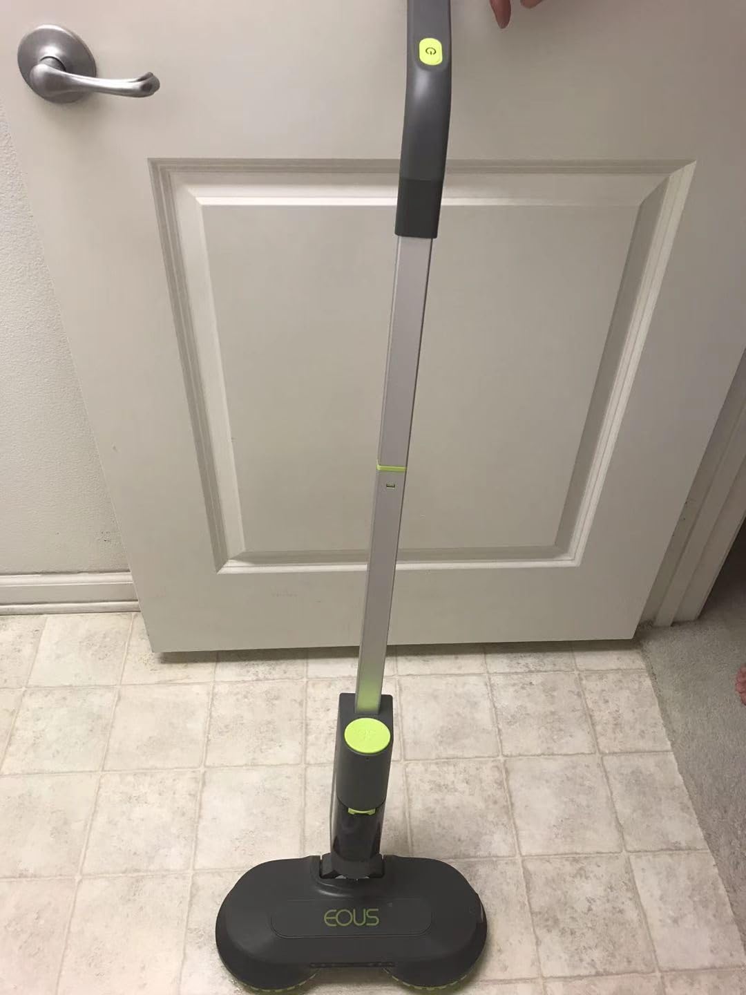 eous Cordless Electric Mop, Electric Spin Mop with Detachable Water Tank, Lightweight Electric Floor Mop for Hardwood Tile Laminate Floor, LED Headlights, Self-Propelled customer photo 1