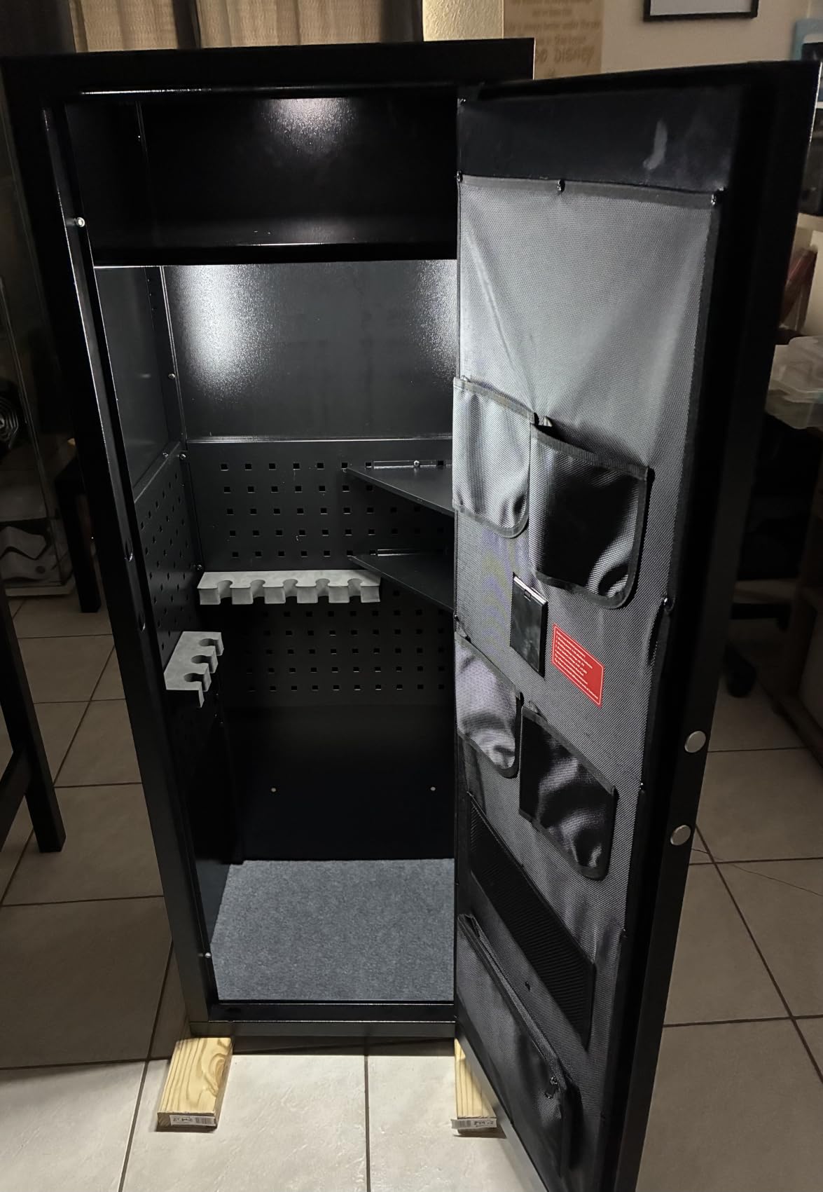 KAER Biometric Gun Safe for Rifles and Pistols, 12-15 Rifle Safe Quick Access (Fits Scoped Rifles) with 24/7 Burglar Alarm, Adjustable Shelves & Pistol Pockets, Gun Cabinet for Home, Office customer photo 2
