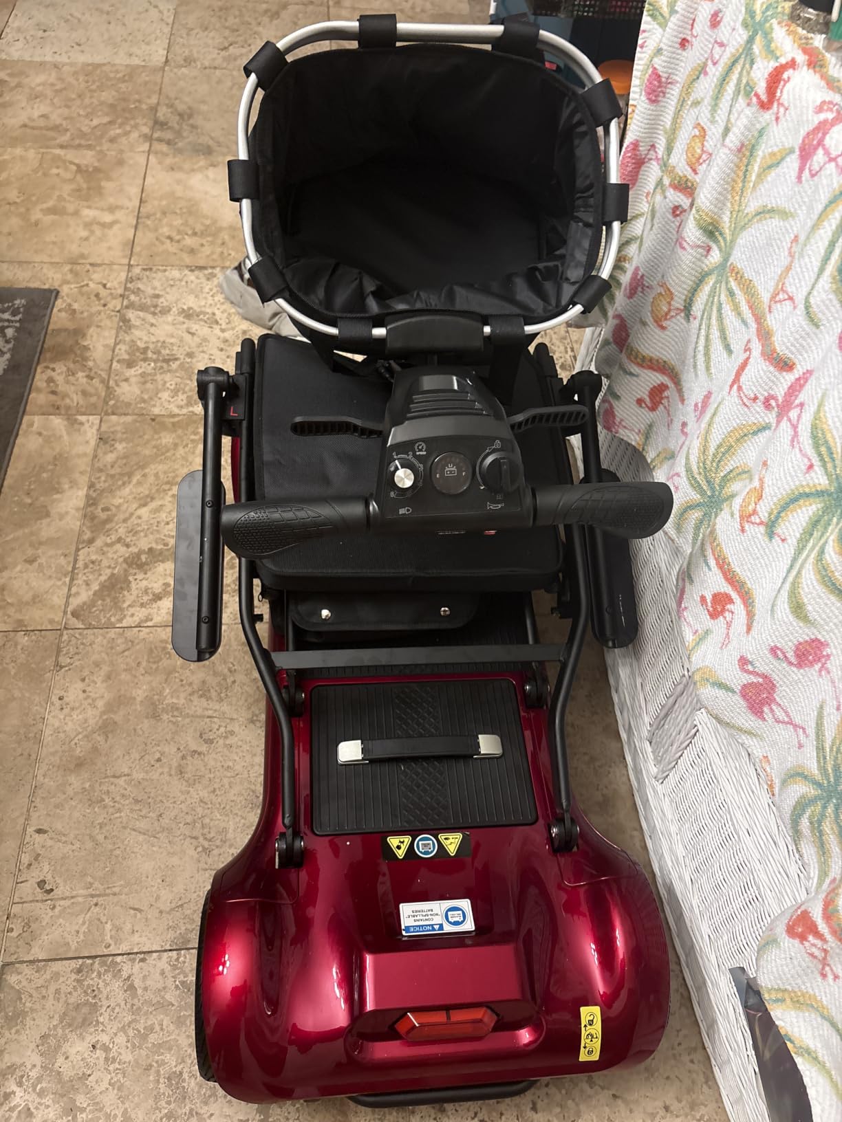Lightweight Mobility Scooter for Adult & Seniors Cruise & Airline Approved | 43lb Foldable Portable Motorized Scooters with Dual Lithium Batteries for 24.8 Miles Travel, 4 Wheel, 300lb Capacity, Red customer photo 1