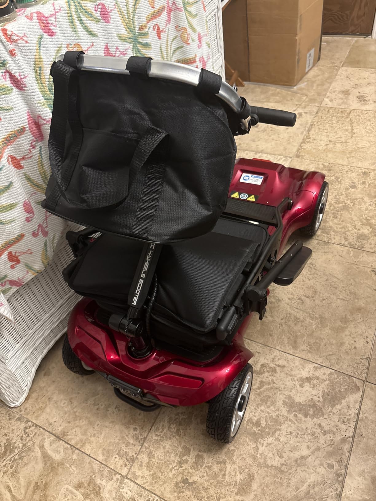 Lightweight Mobility Scooter for Adult & Seniors Cruise & Airline Approved | 43lb Foldable Portable Motorized Scooters with Dual Lithium Batteries for 24.8 Miles Travel, 4 Wheel, 300lb Capacity, Red customer photo 2