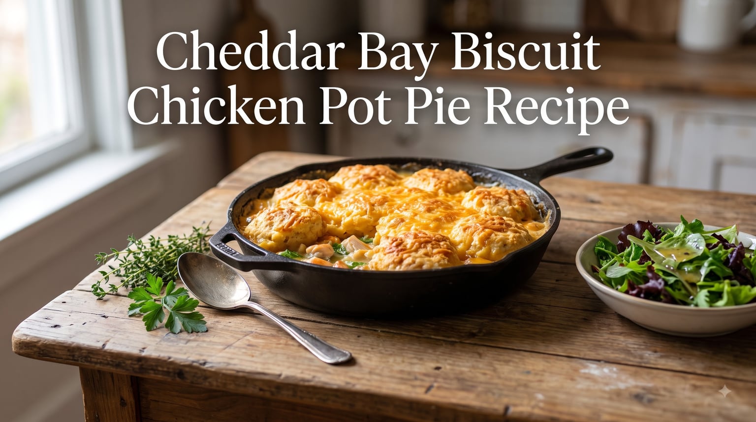 Cheddar Bay Biscuit Chicken Pot Pie Recipe