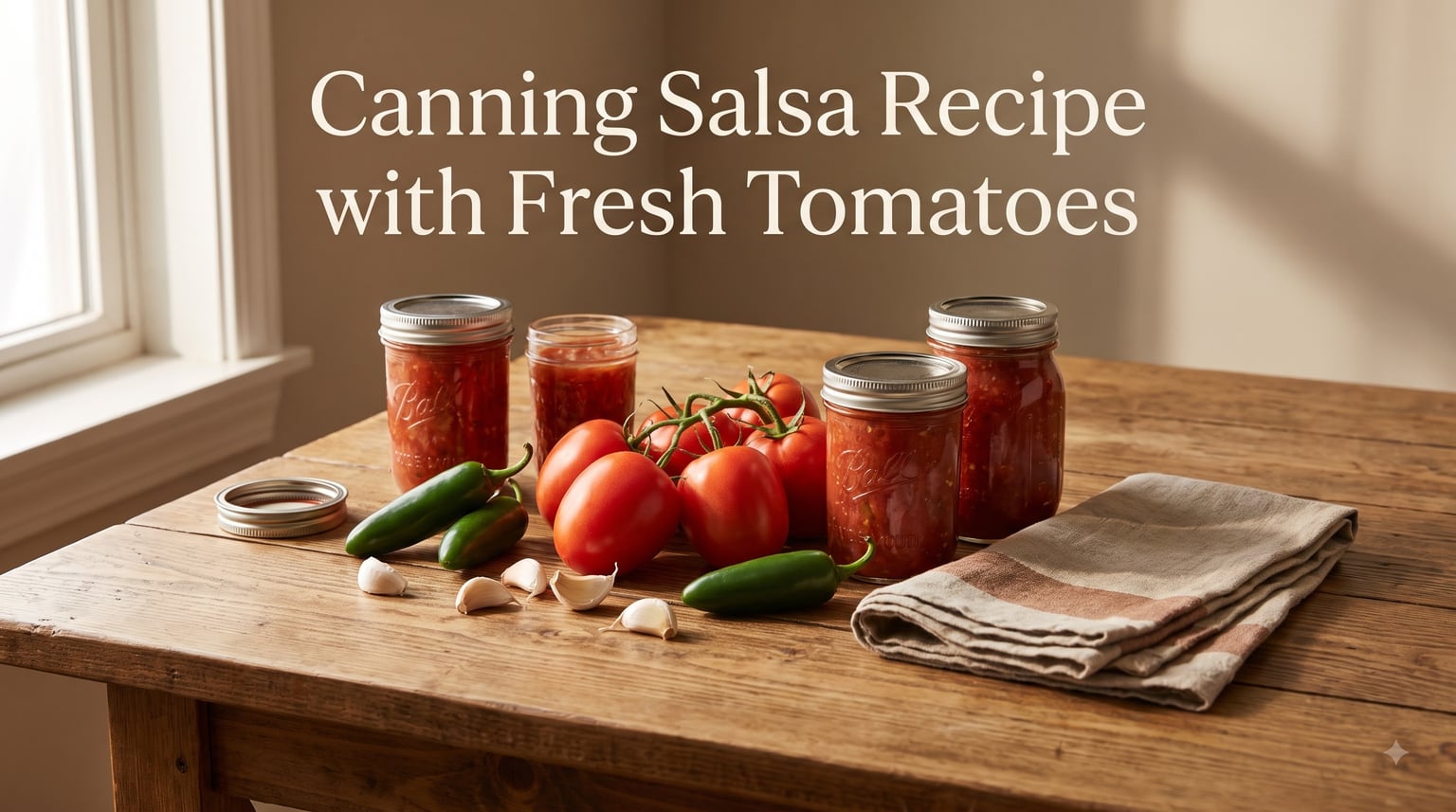 Canning Salsa Recipe with Fresh Tomatoes