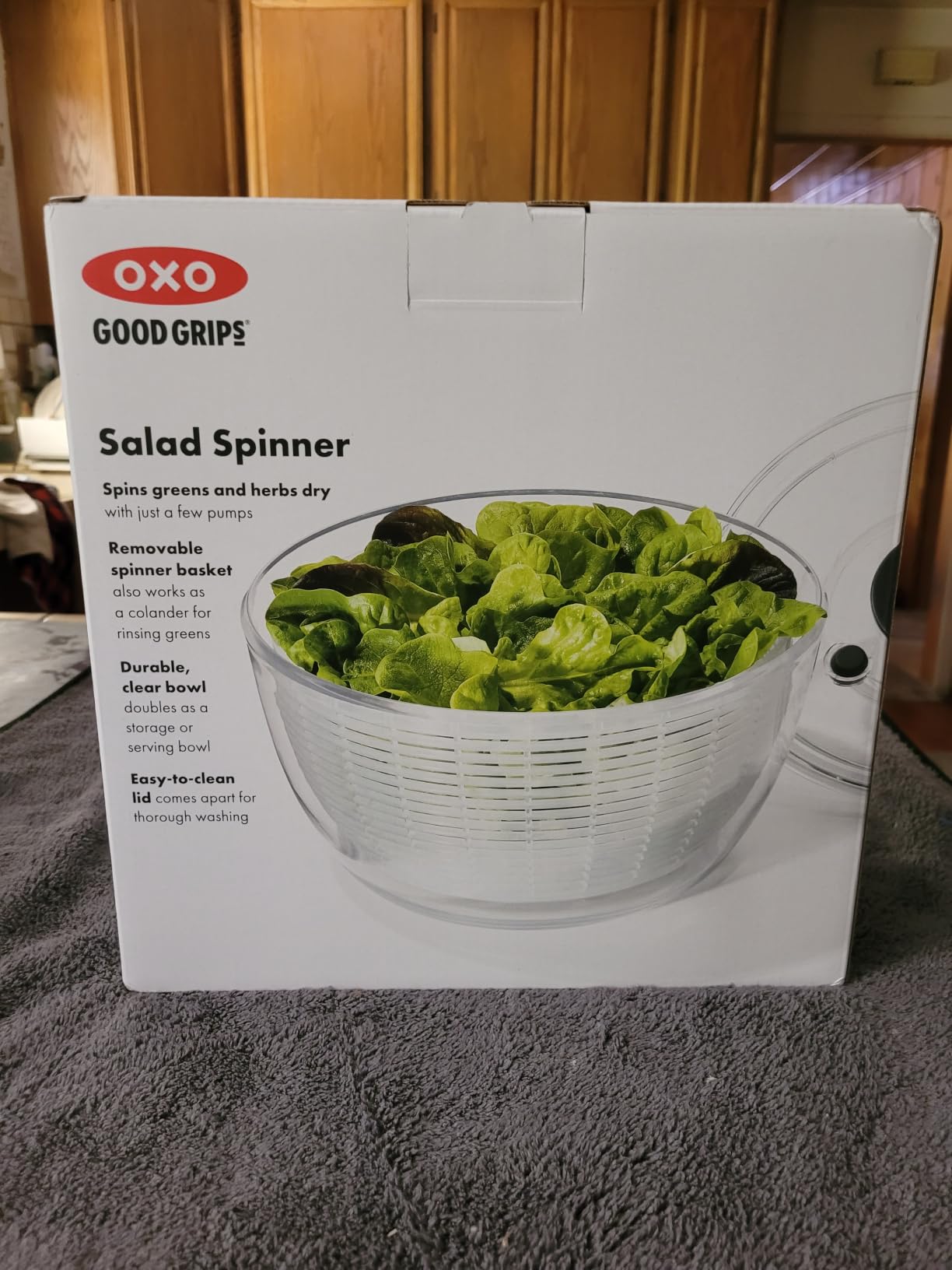 OXO Good Grips 6.22 Qt Salad Spinner, Vegetable Washer with Bowl & Strainer customer photo 2