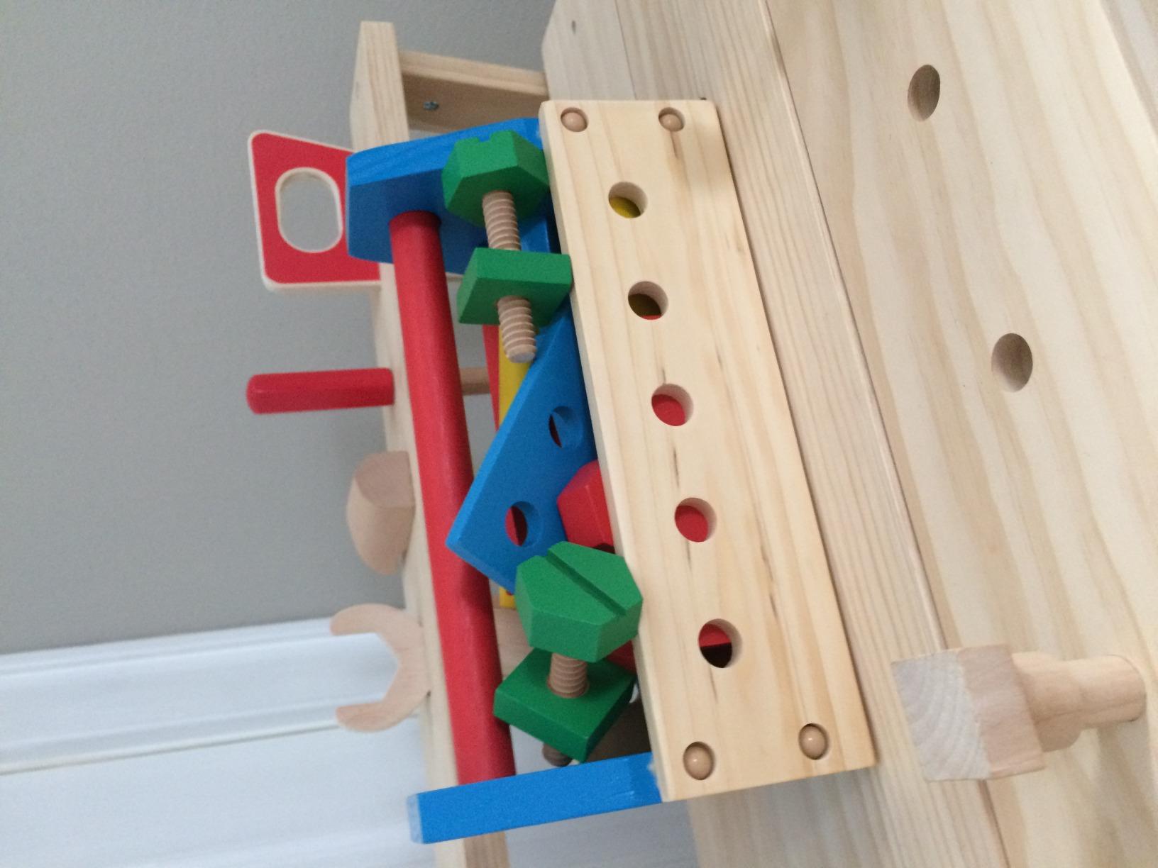 Melissa & Doug Take-Along Tool Kit Wooden Construction Toy (24 pcs) | 24 Wooden Pieces, Kid Friendly Tools, Montessori Inspired, Pretend Play Construction Toys, Preschool Toys for Kids, Ages 3+ customer photo 2
