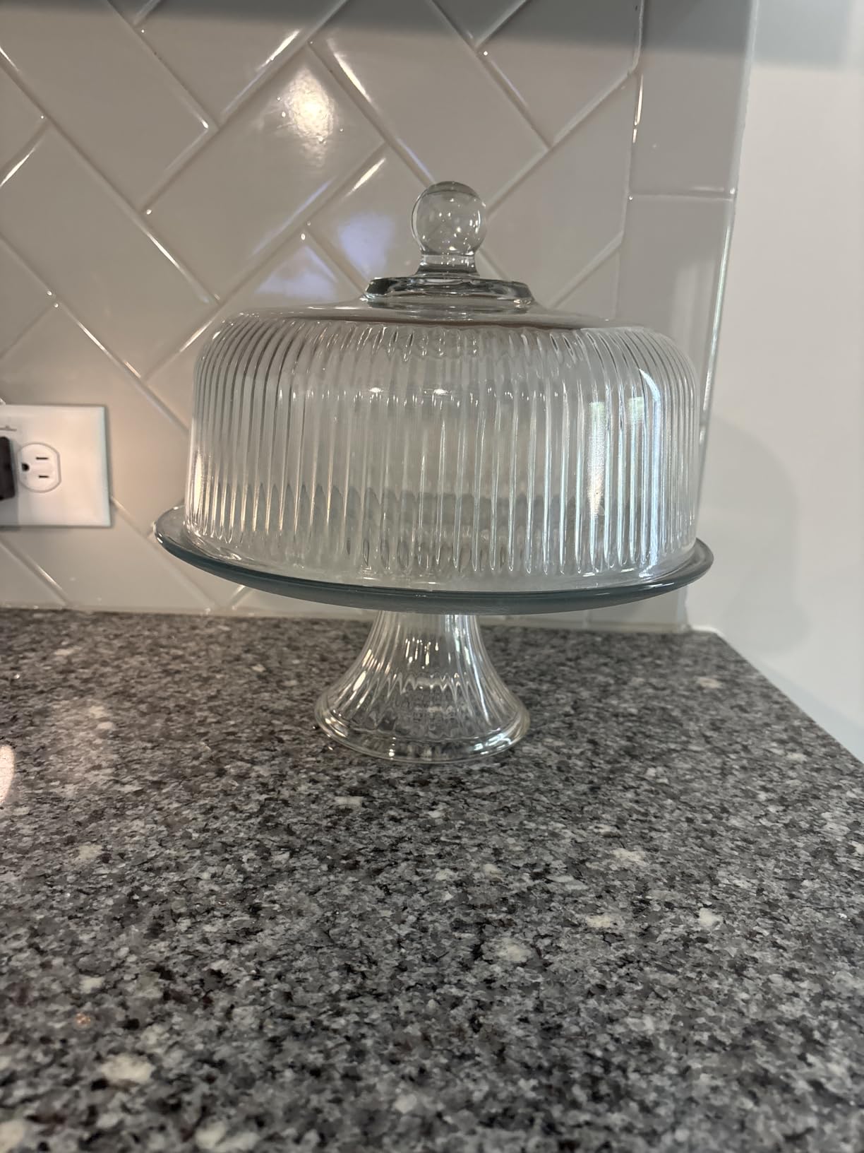 Anchor Hocking Monaco Cake Set, STD, Crystal customer photo 2