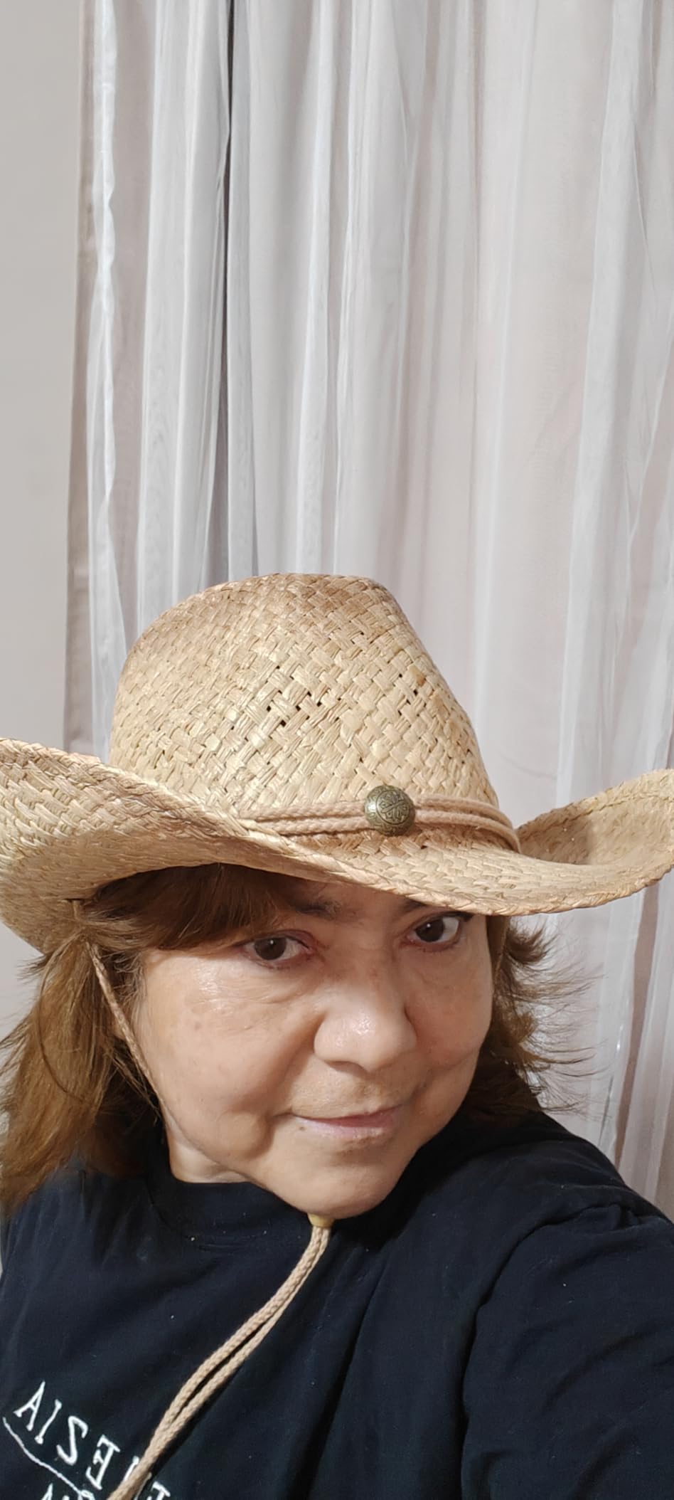 MG Tea Stain Raffia Straw Cowboy Hat (Natural), Natural Tea, Size One Size customer photo 1