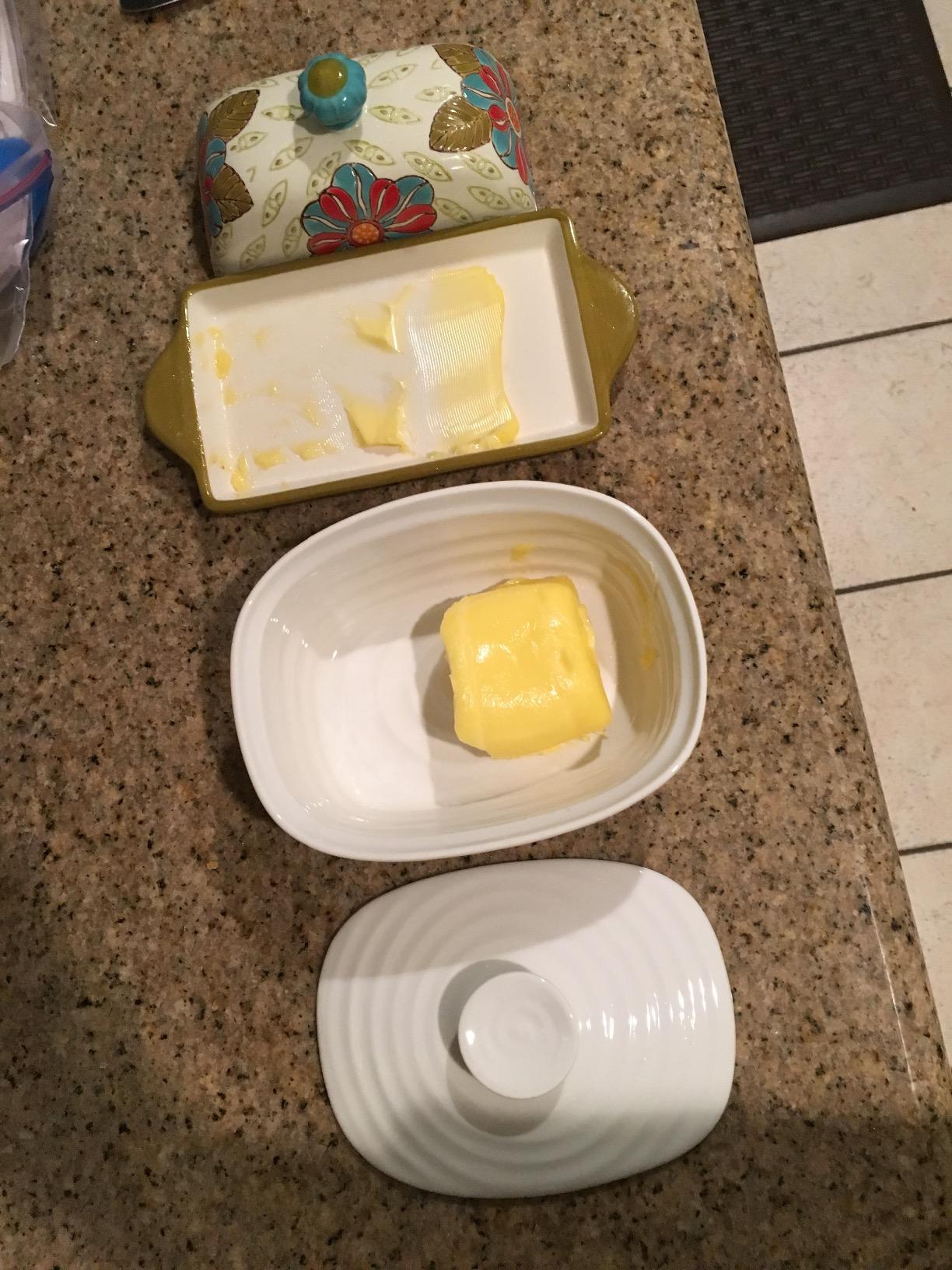 Portmeirion Sophie Conran White Covered Butter Dish | Butter Keeper with Lid for Countertop | Made from Fine Porcelain | Microwave and Dishwasher Safe customer photo 2