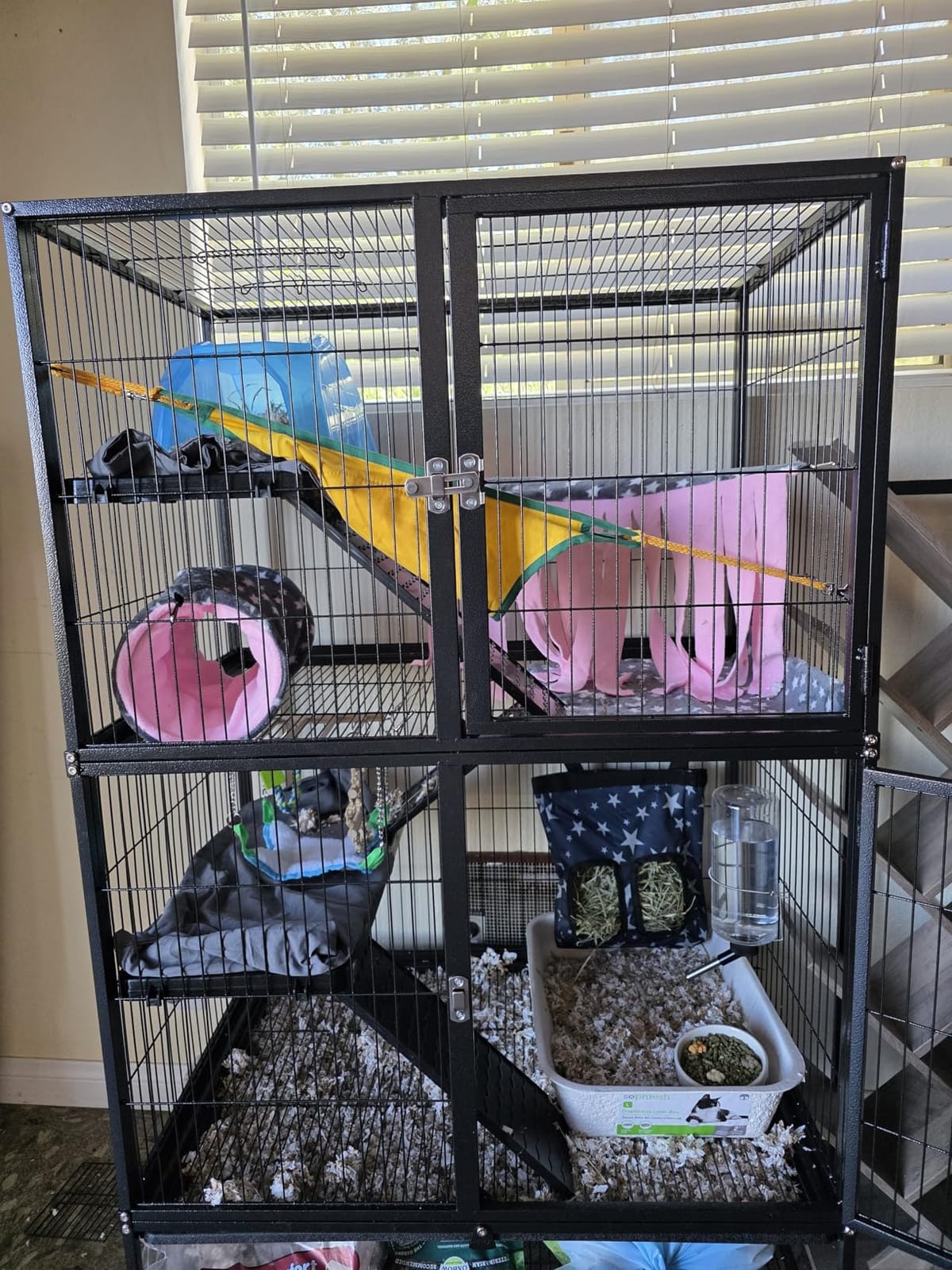 Prevue Pet Products 485 Feisty Ferret Home with Stand, Black Hammertone Small customer photo 2