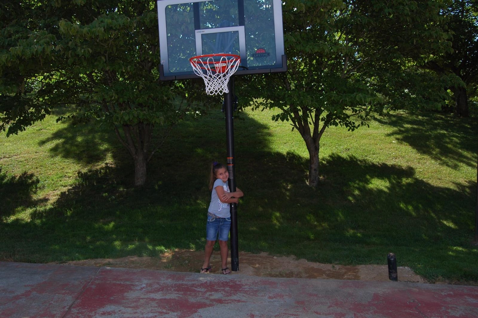 Lifetime 71281 In Ground Power Lift Basketball System, 52 Inch Shatterproof Backboard customer photo 2