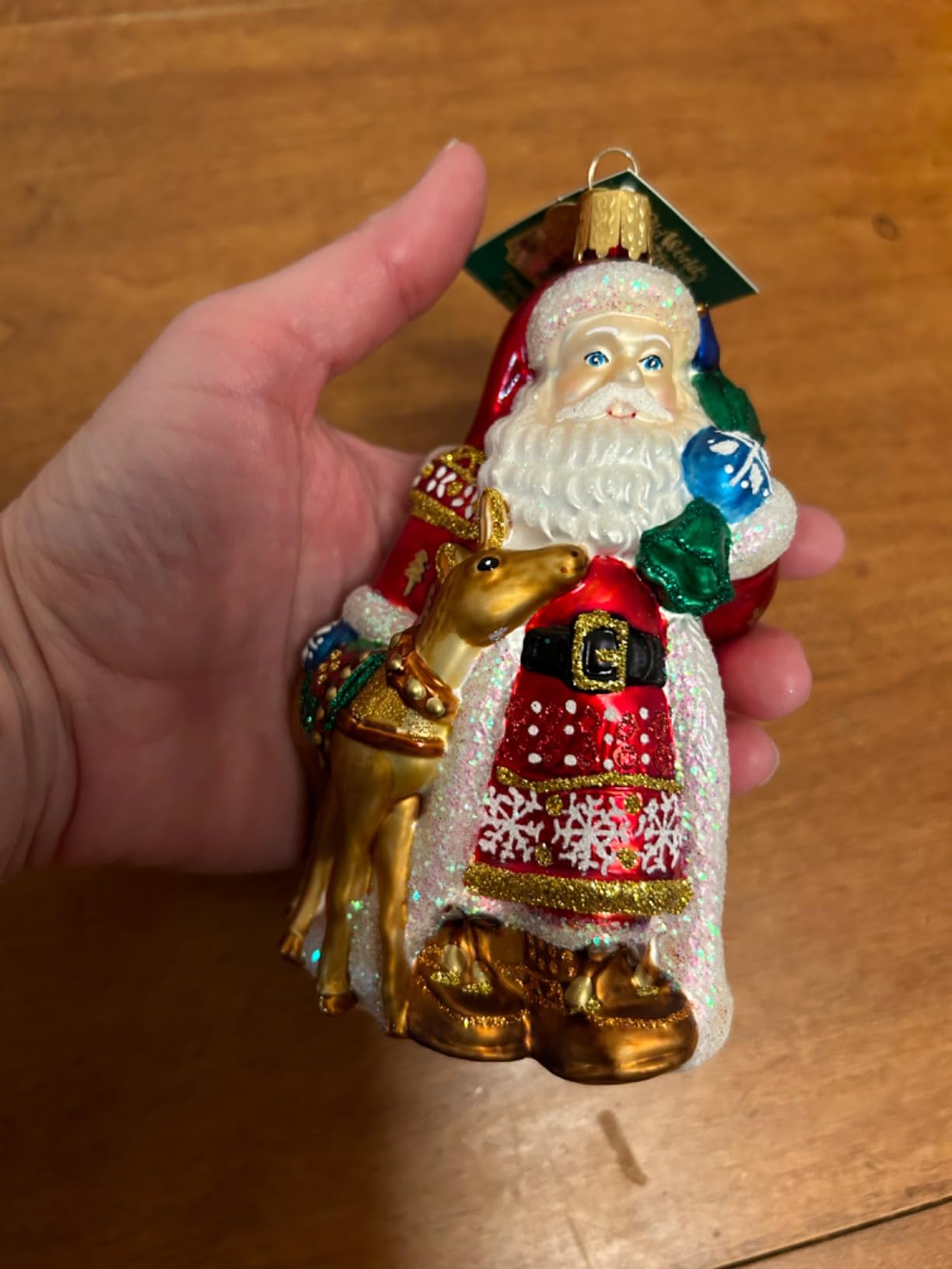 Old World Christmas Ornaments: Assortment of Santas Glass Blown Ornaments for Christmas Tree, Nordic Santa 5.5 Inches customer photo 1