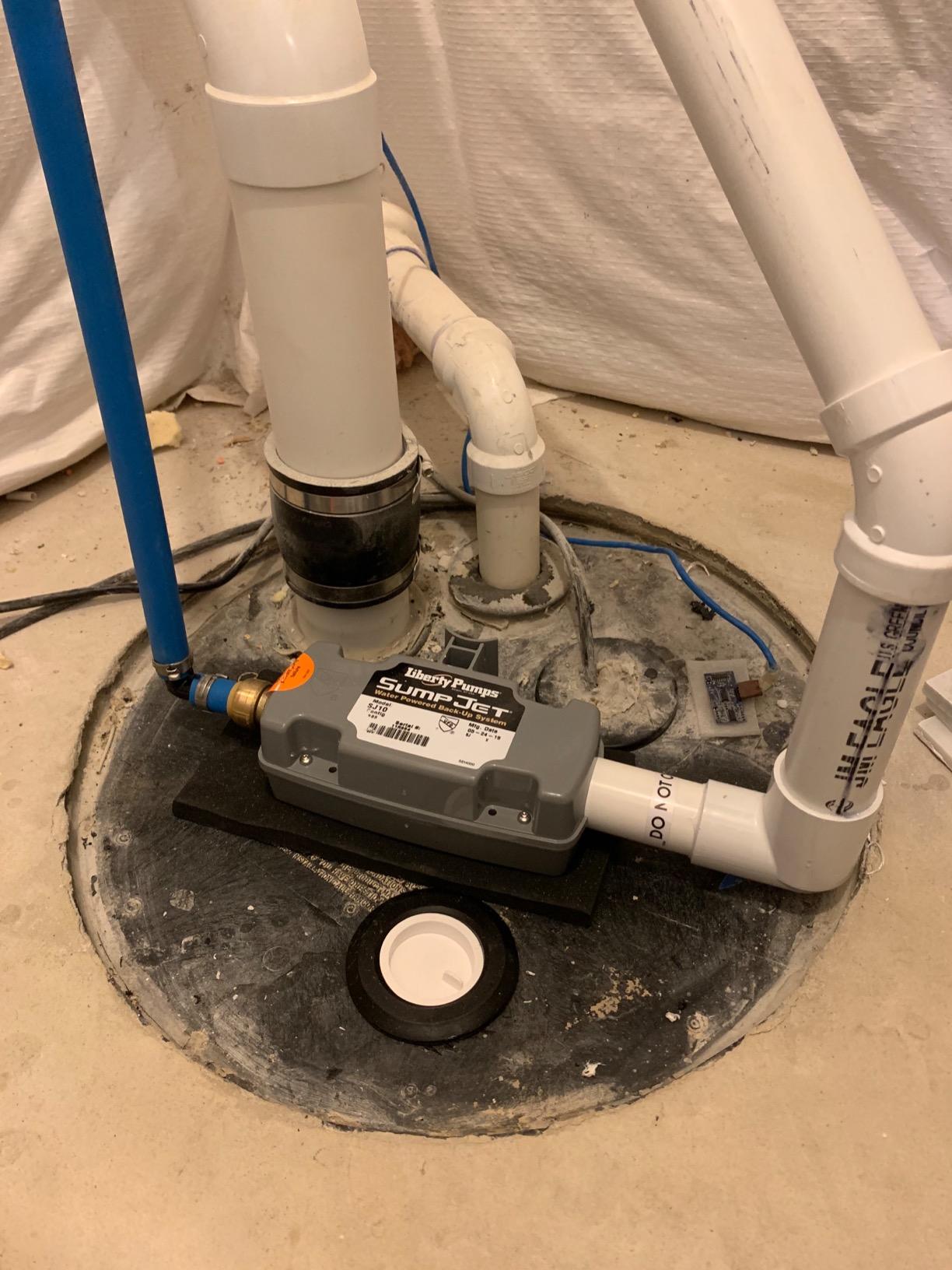 SumpJet® Water Powered Backup Emergency Sump Pump customer photo 2