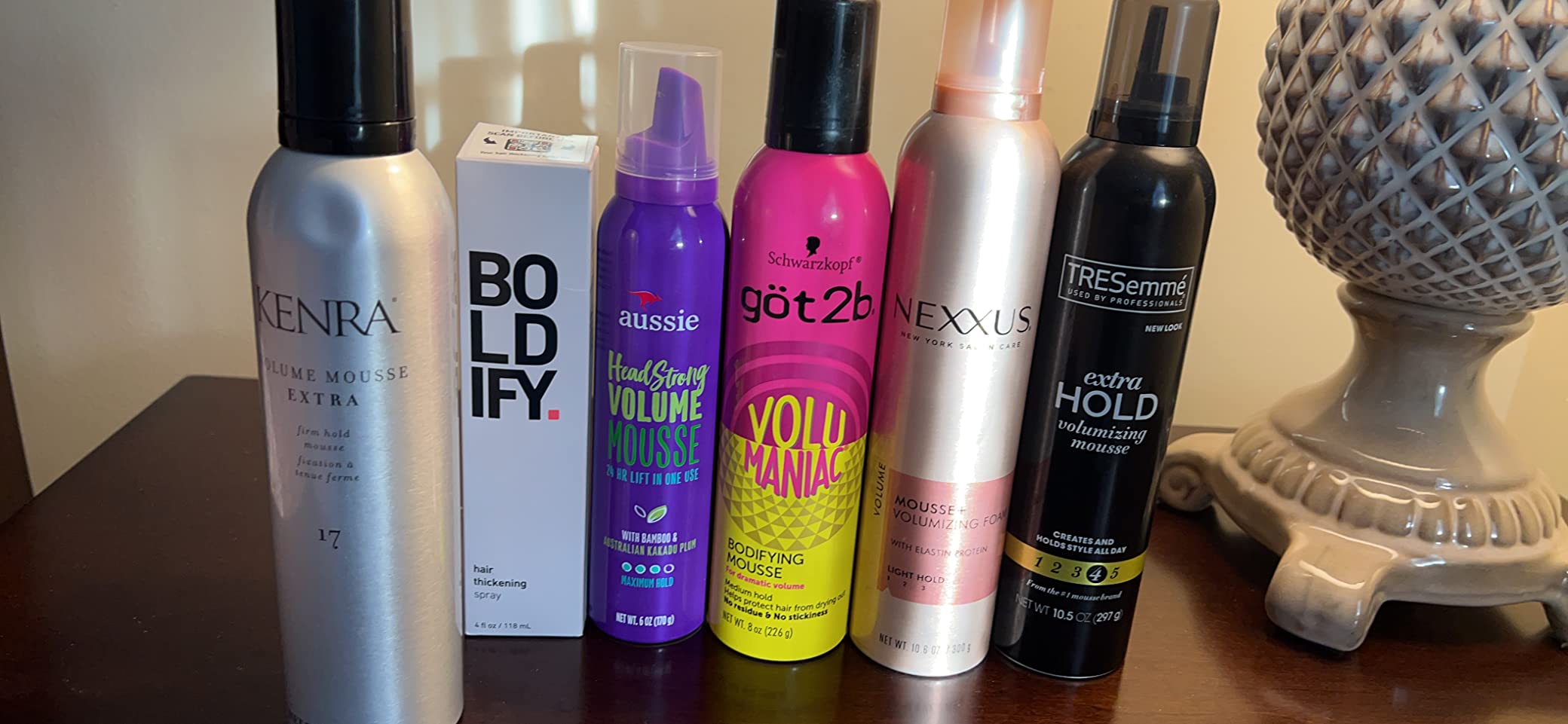Kenra Volume Mousse Extra 17 | Firm Hold Mousse | Non-drying, Non-flaking Lightweight Formula | Tames Frizz & Conditions |Thermal Protection up to 450F| All Hair Types | 8 oz customer photo 2