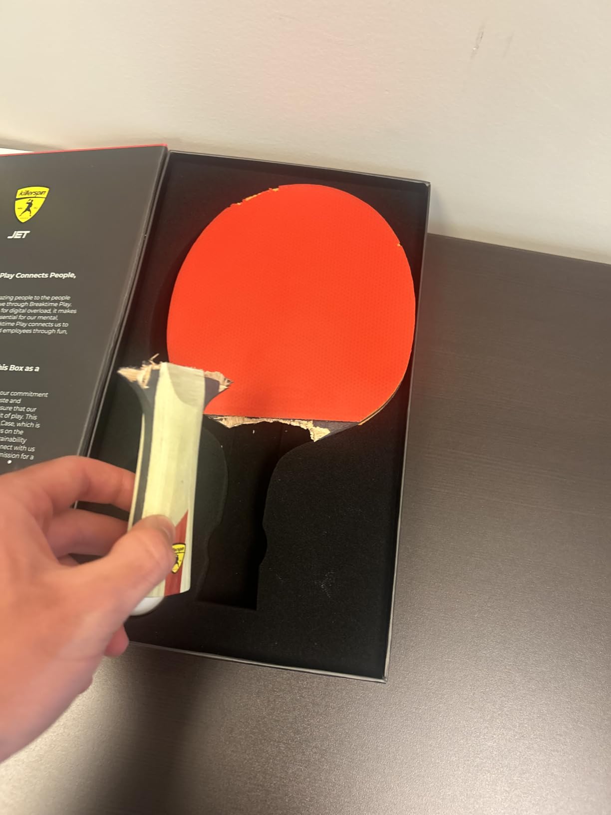 Killerspin Jet 600 Spin N2 Ping Pong Racket - Advanced Table Tennis Racket, 5 Layer Wood Blade, Nitrx-4Z Rubbers, Flared Handle customer photo 2