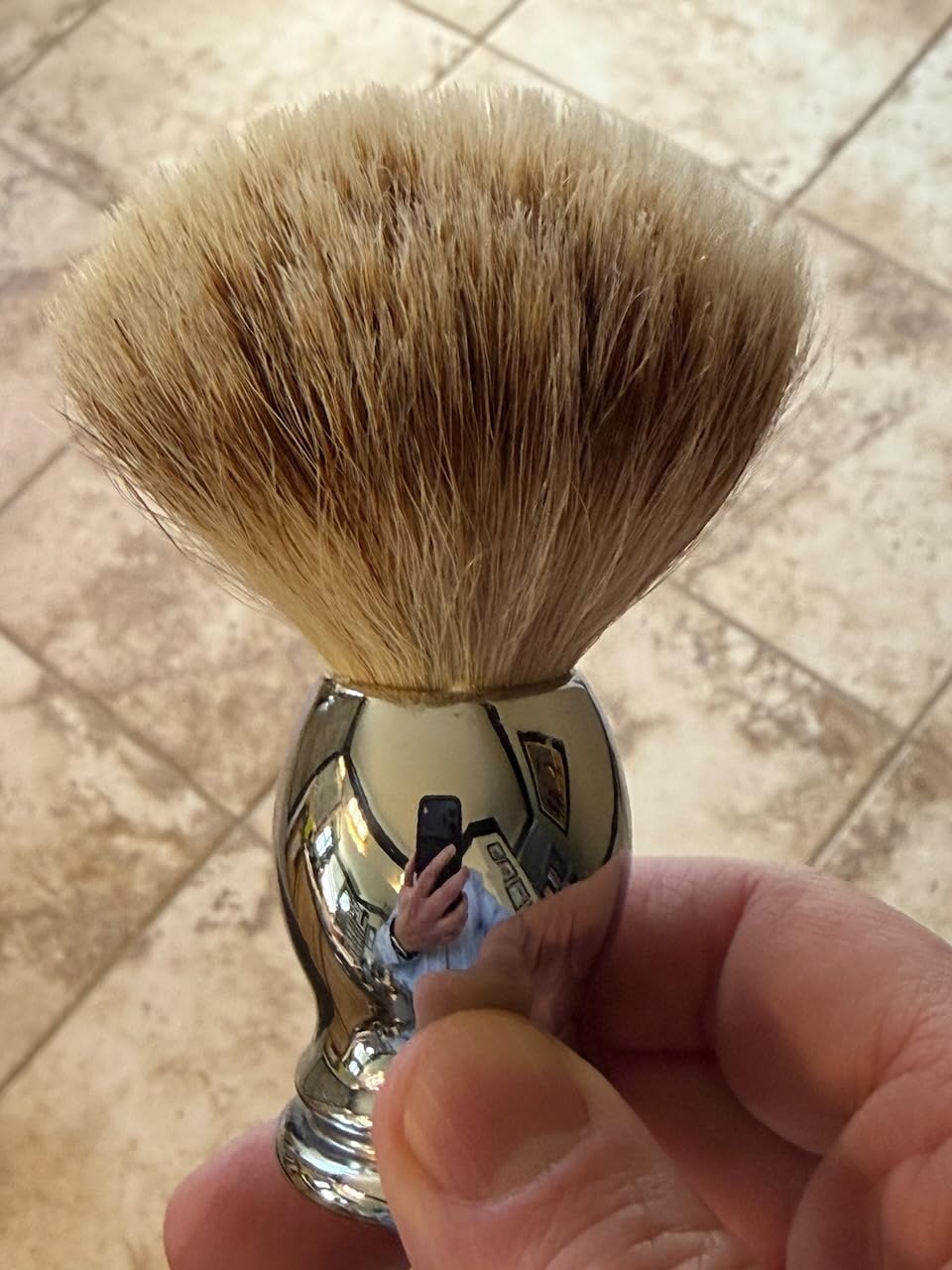 Parker 3 SILVERTIP Badger Shaving Brush – Chrome Handle customer photo 1